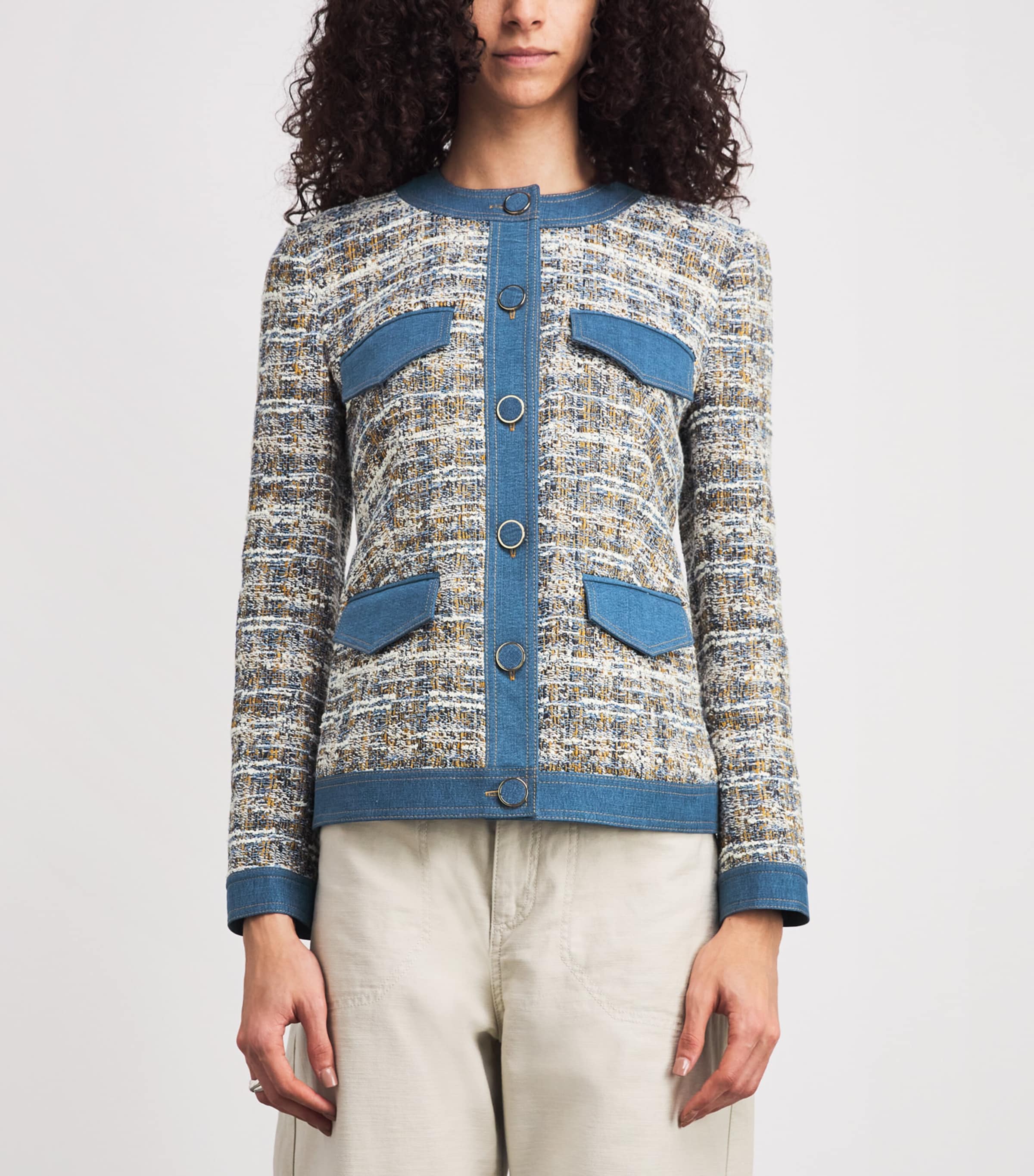 Tweed Ainslie Jacket B1426 NAVY MULTI Image 4