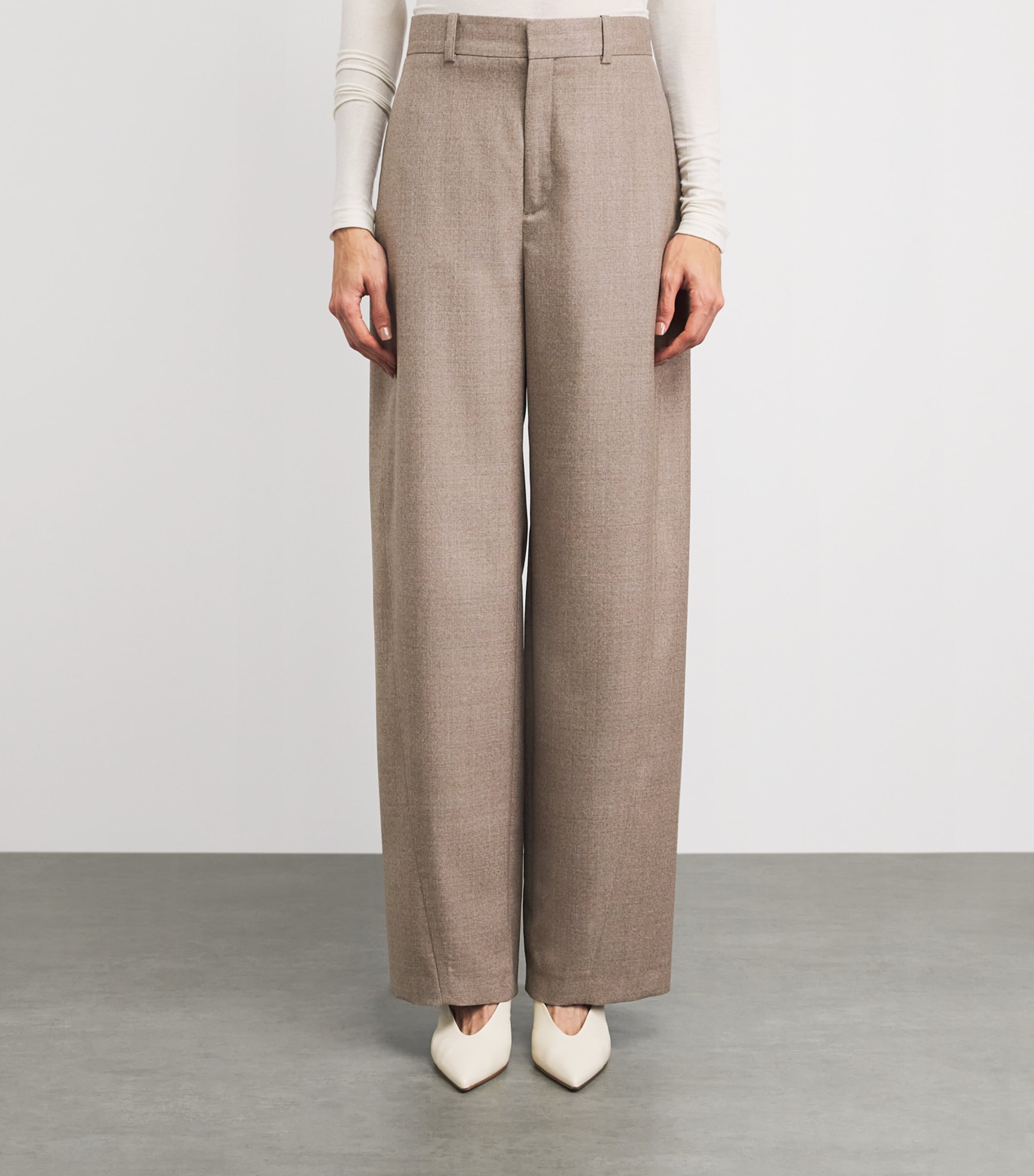 Wool Callis Trousers 0106 DARK CAMEL Image 4