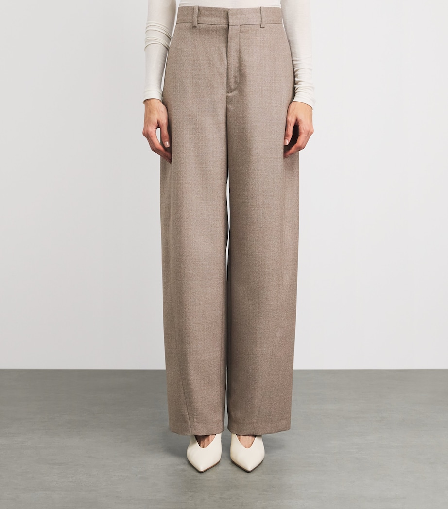 Wool Callis Trousers 0106 DARK CAMEL Image 4