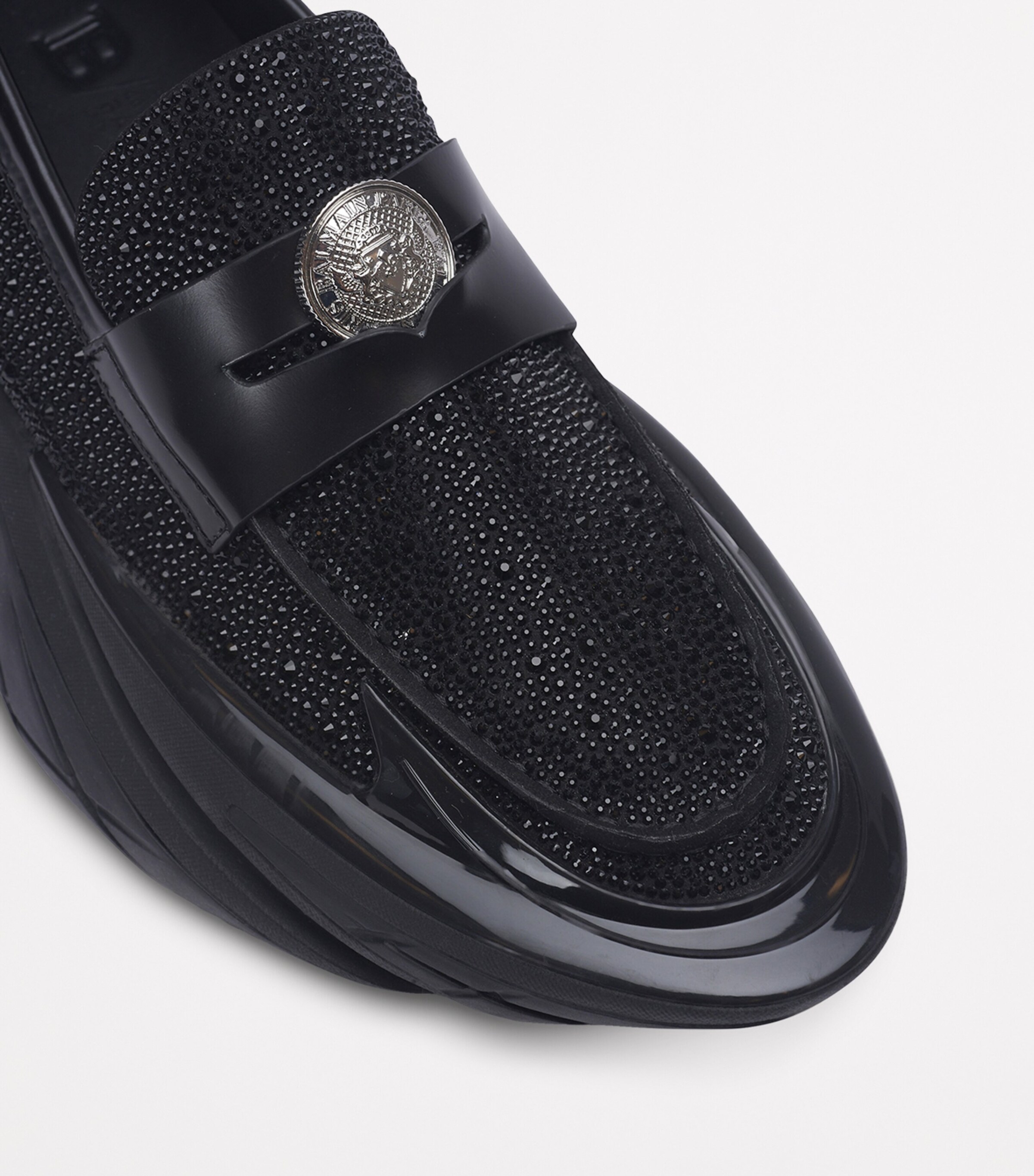 Rhinestone-Embellished Unicorn Loafers EAW NOIR/CRISTAL Image 5