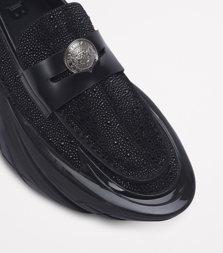 Rhinestone-Embellished Unicorn Loafers EAW NOIR/CRISTAL Image 5