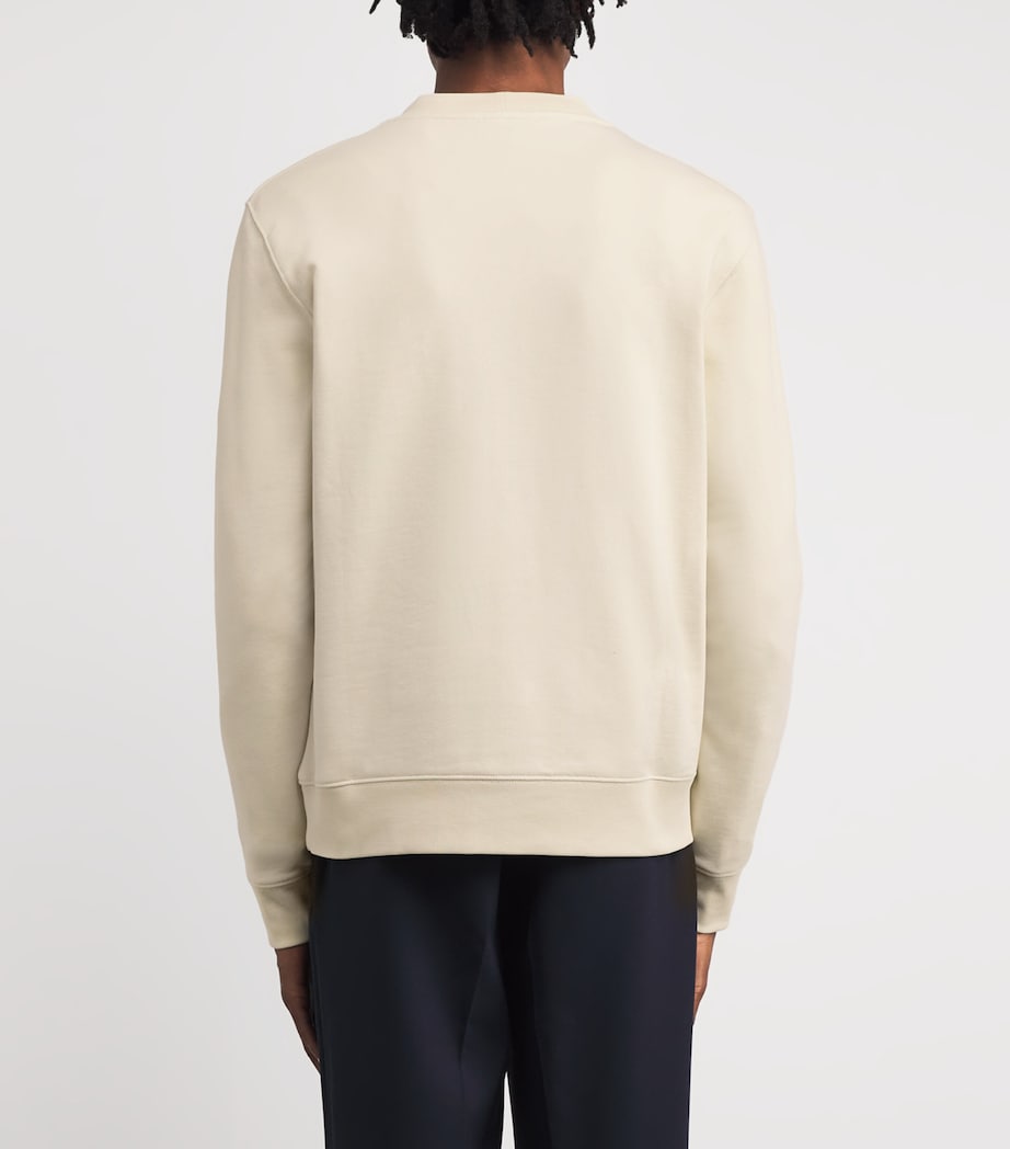 Cotton Floral-Patch Sweatshirt BUTTER CREAM Image 4