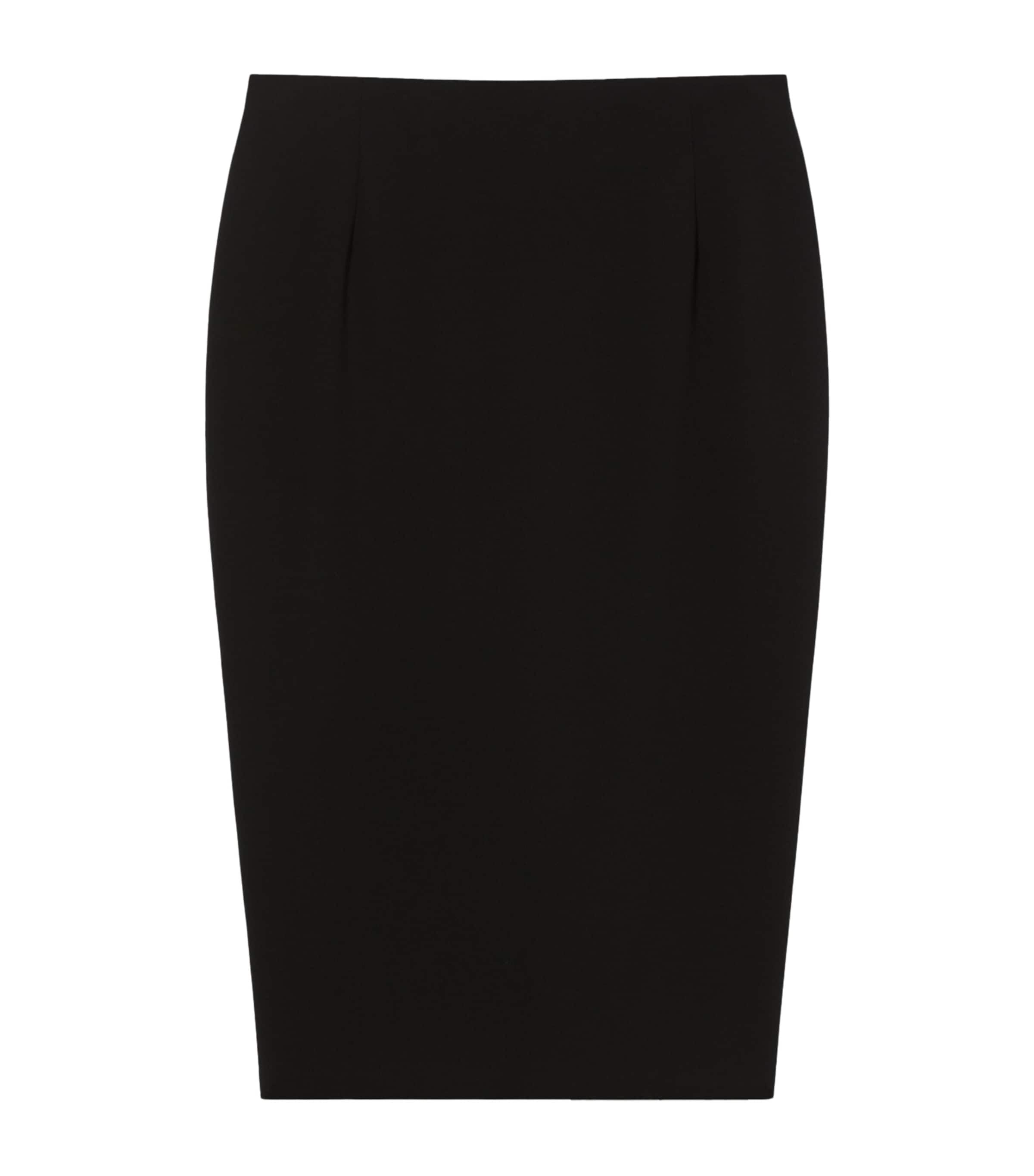 Marina Rinaldi Cady Pencil Midi Skirt In Black
