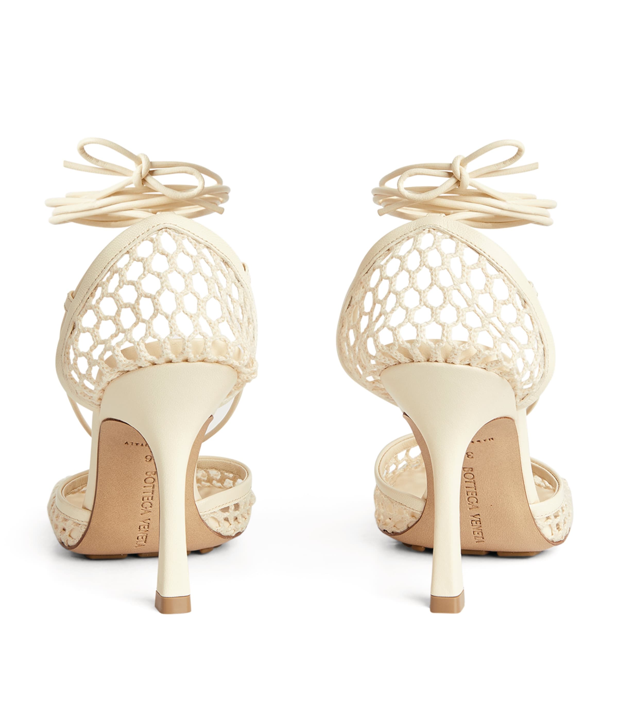 Bottega Veneta Mesh Stretch Sandals 90 Toile Image 3