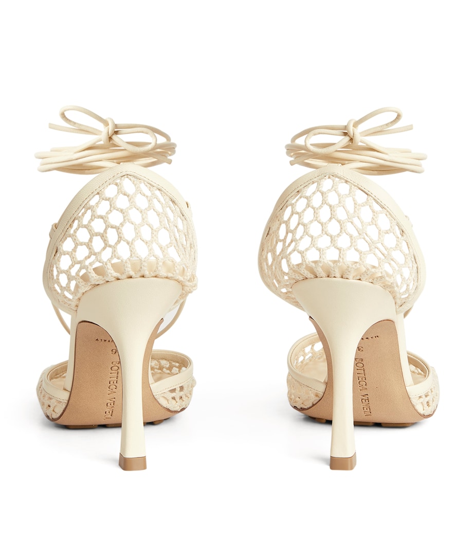 Bottega Veneta Mesh Stretch Sandals 90 Toile Image 3