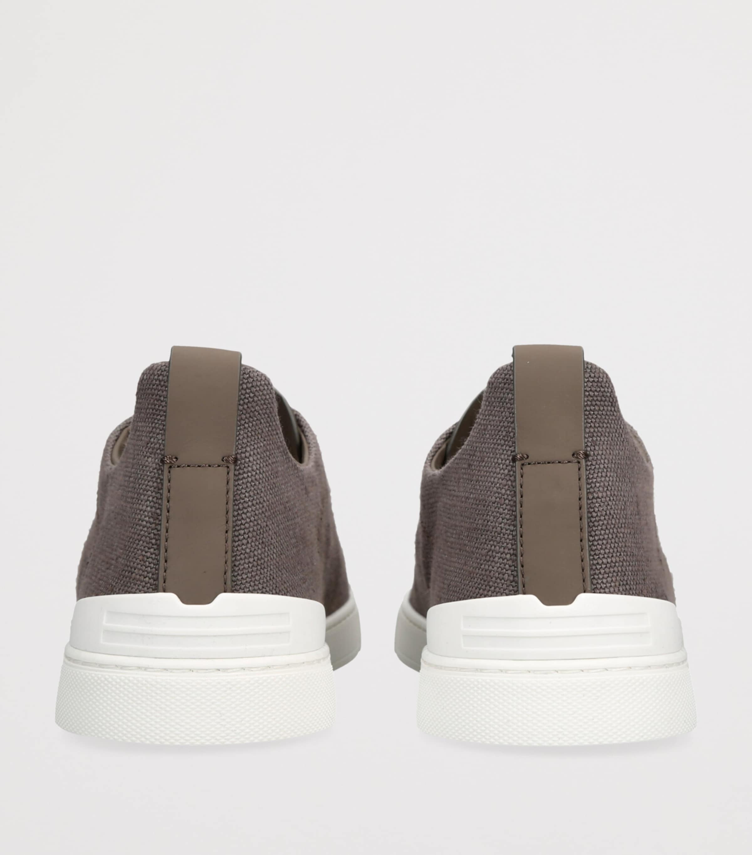 Zegna Suede Triple Stitch Sneakers Grey/dark Image 2