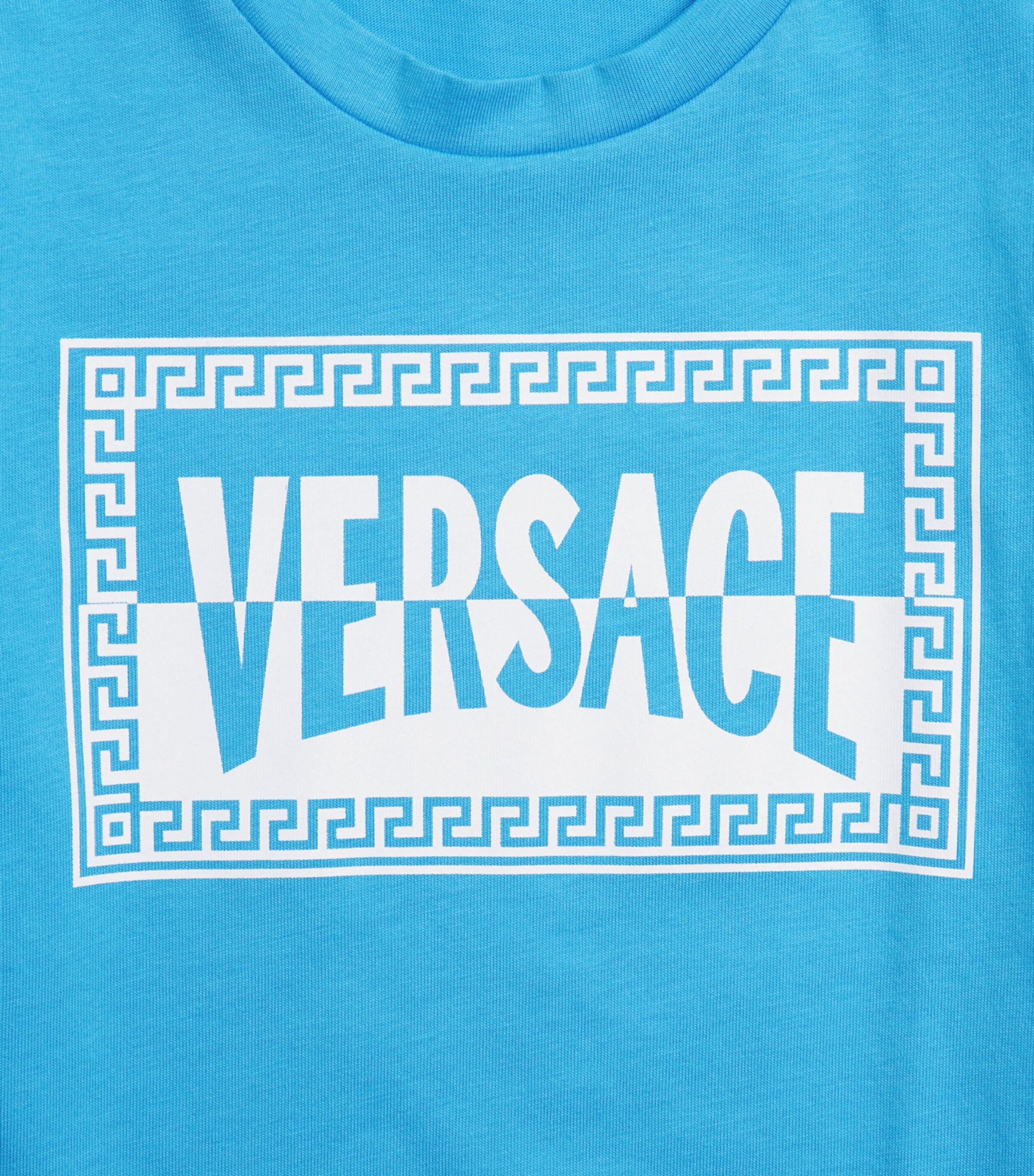 Versace Kids Cotton Logo T-Shirt (6-14 Years) Bfly+bianco Image 3