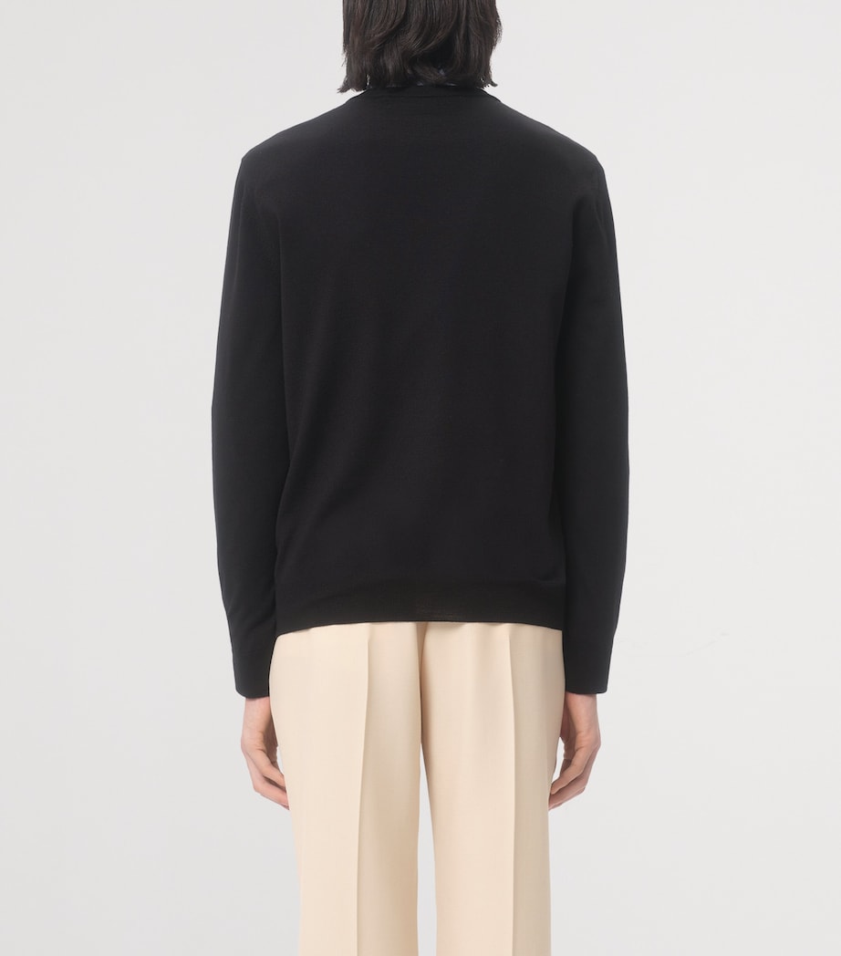 Virgin Wool Monogram Sweater 0NO Image 4