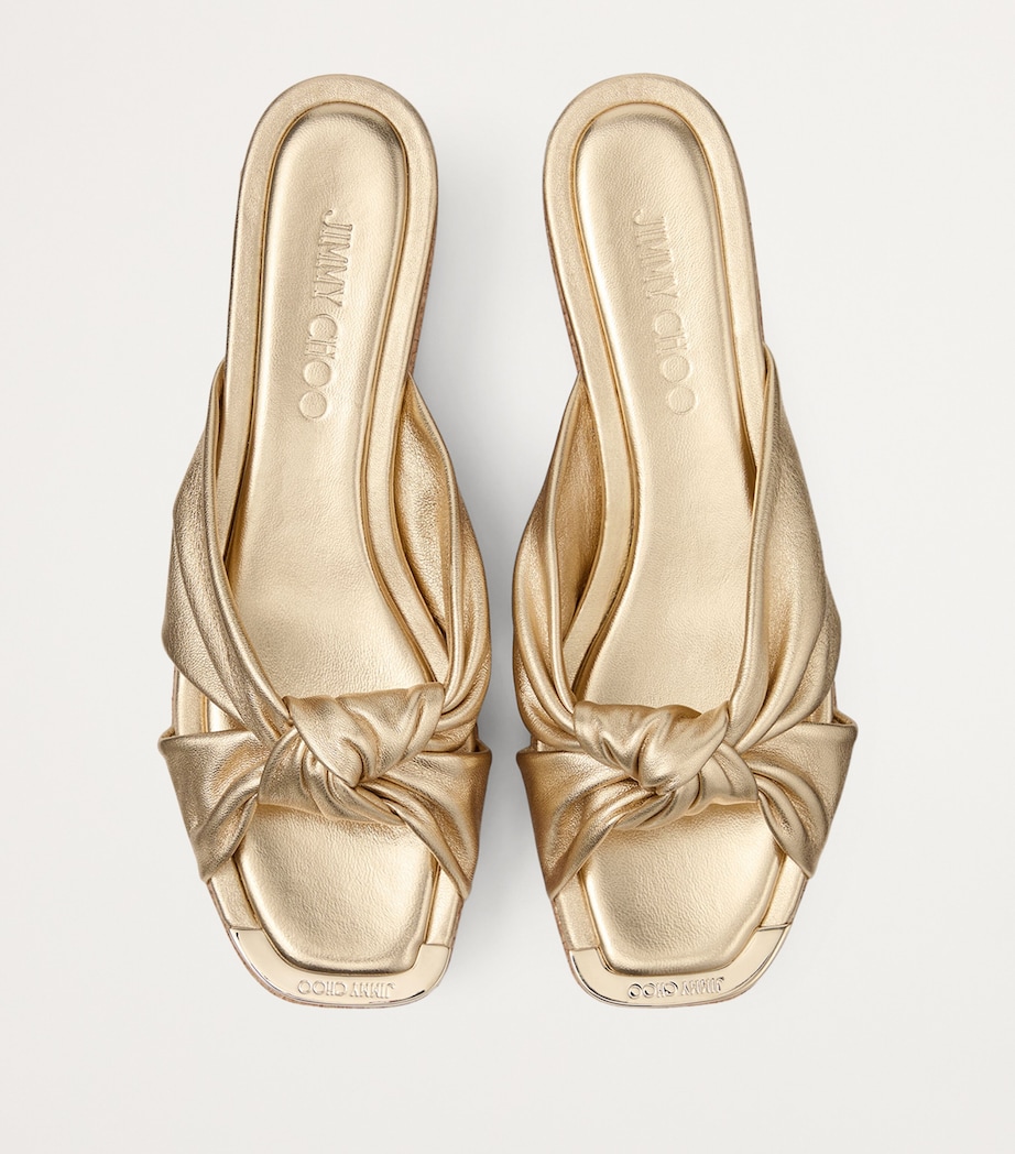 Avenue 50 Leather Mules GOLD Image 2