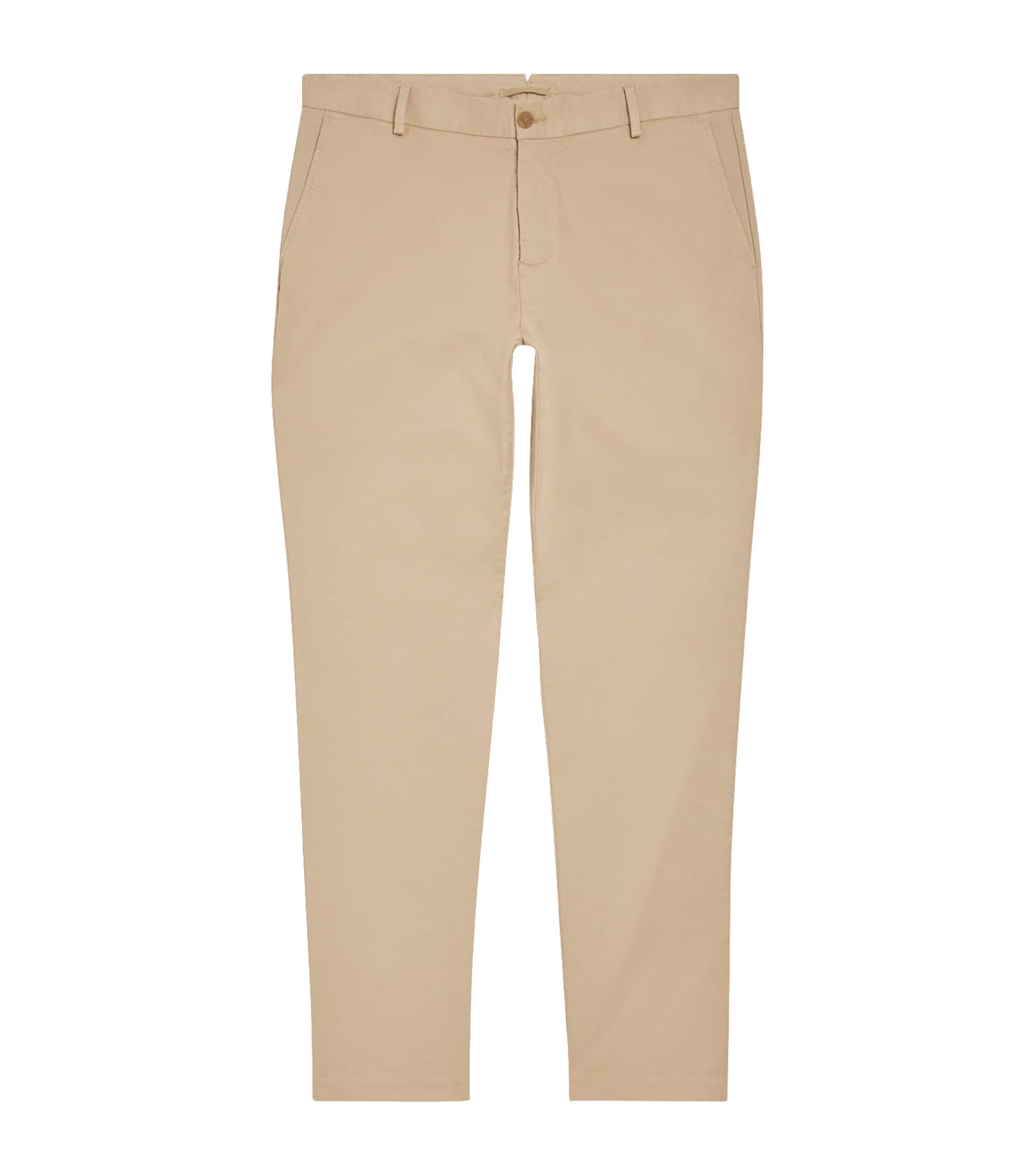 Sunspel Mens Stretch-Cotton Slim Chinos Whbs Light Stone Image 1