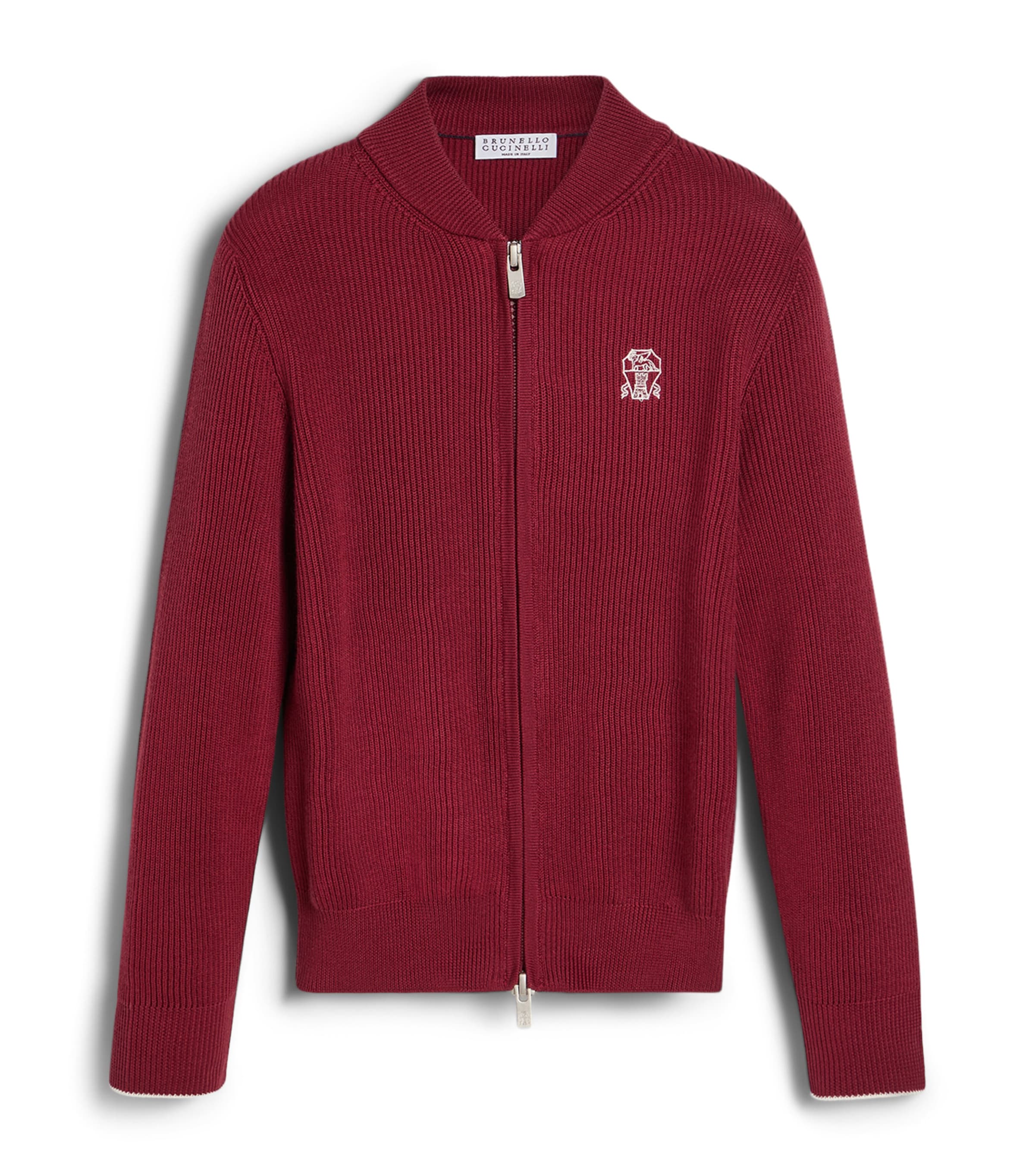 Brunello Cucinelli Kids Ribbed Zip Cardigan (4-6 Years) Image 1