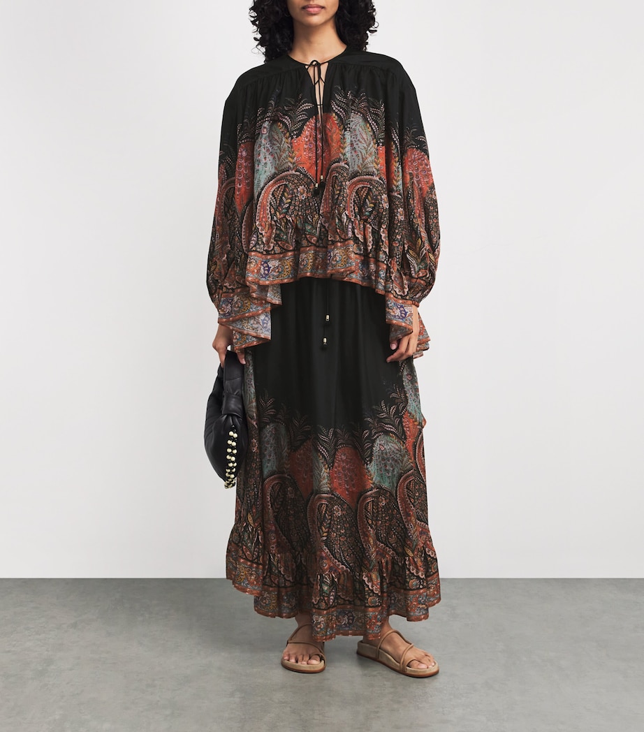 Silk Rhiannon Blouse BLKP BLACK PAISLEY Image 2