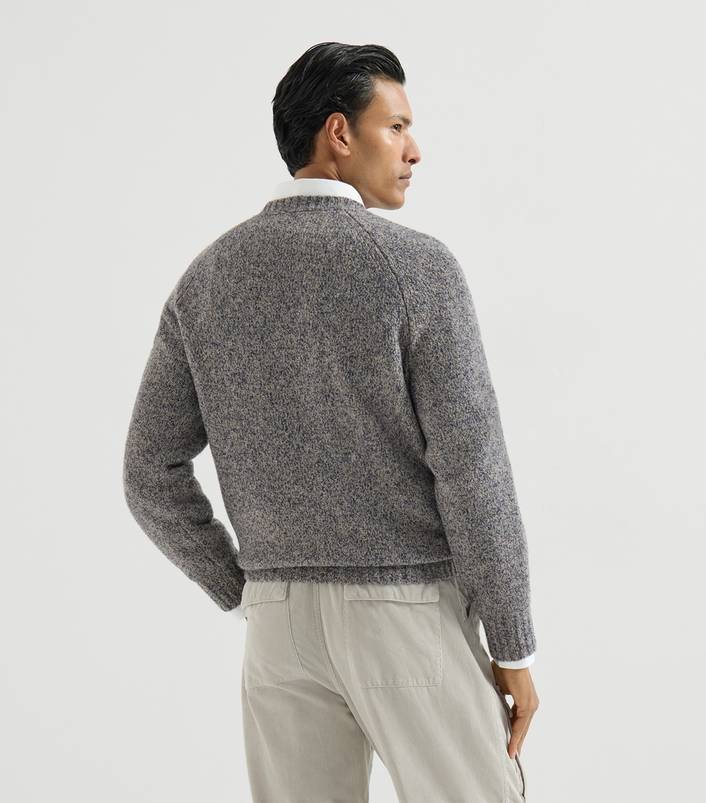 Brunello Cucinelli Mens Virgin Wool-Silk-Cashmere Sweater Image 3