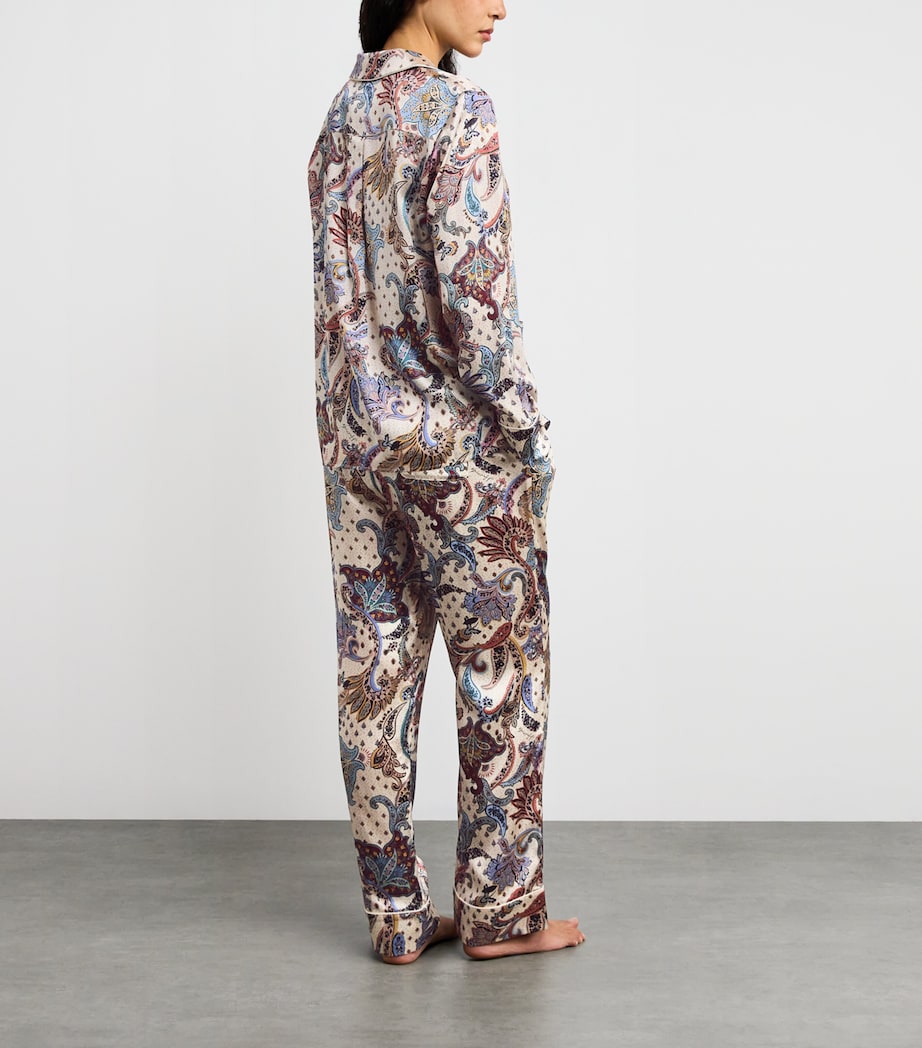 Silk Paisley Pyjama Set MULTI Image 3
