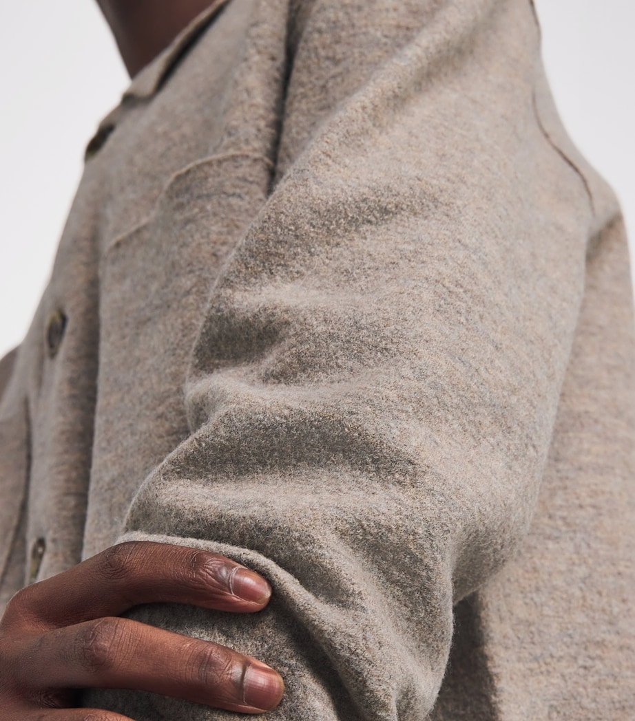 Merino Wool Jonas Overshirt KHAKI BEIGE Image 6