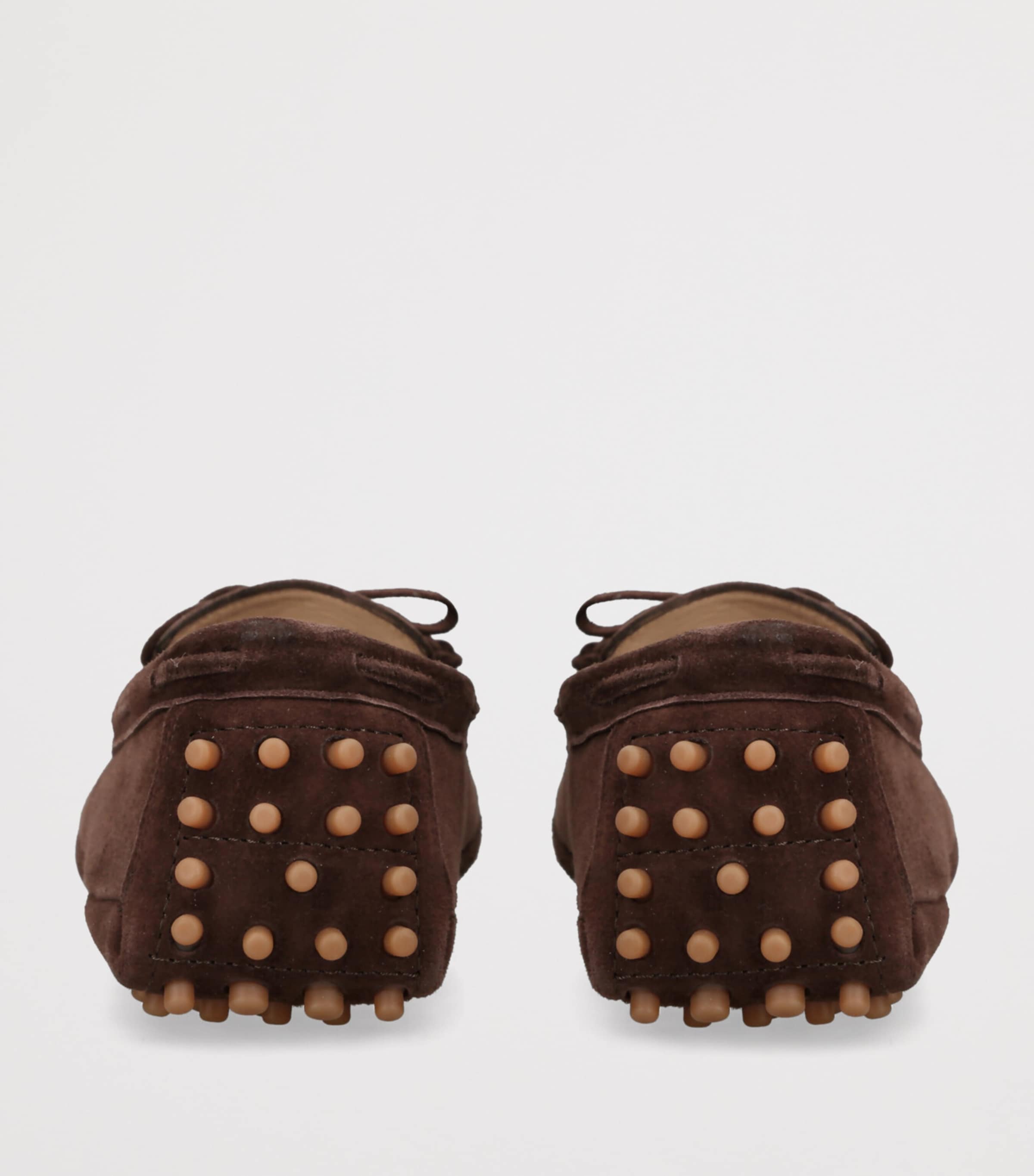 Suede Moccasin Driver Shoes DARK BROWN Image 2