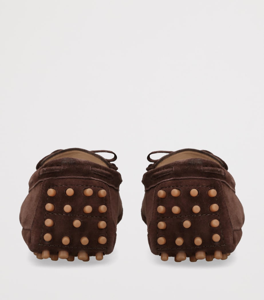 Suede Moccasin Driver Shoes DARK BROWN Image 2