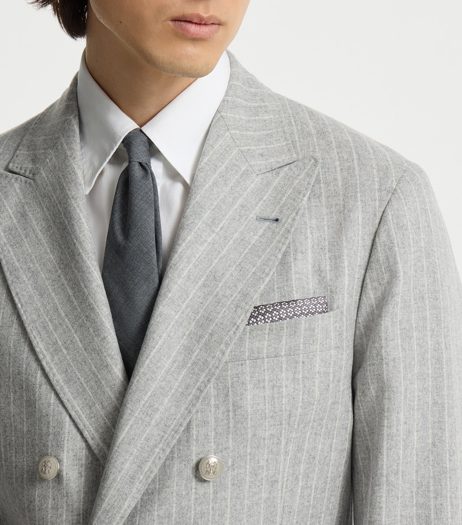 Brunello Cucinelli Silk Patterned Pocket Square Image 2