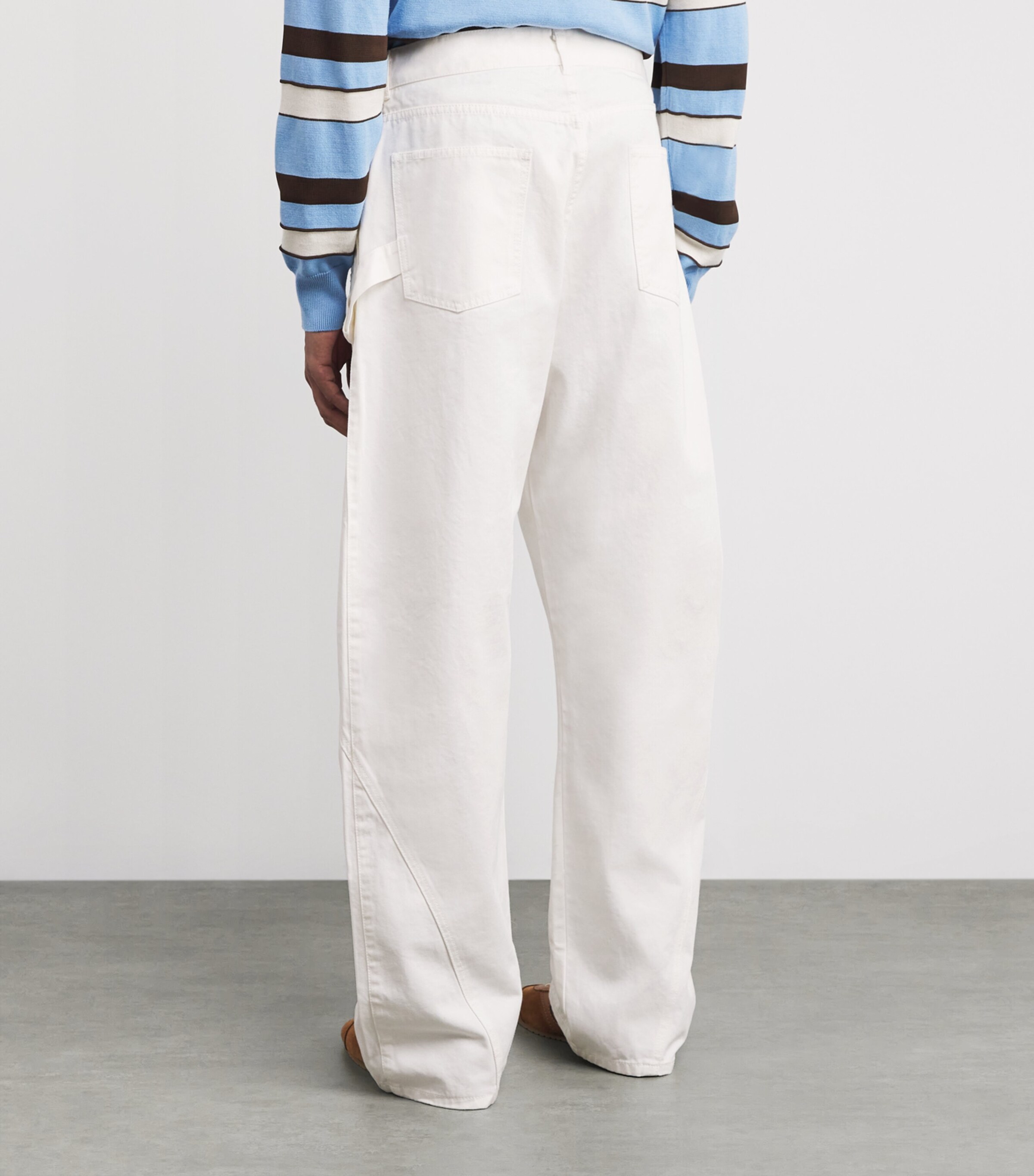 Twisted Straight Jeans OFF WHITE-002 Image 4