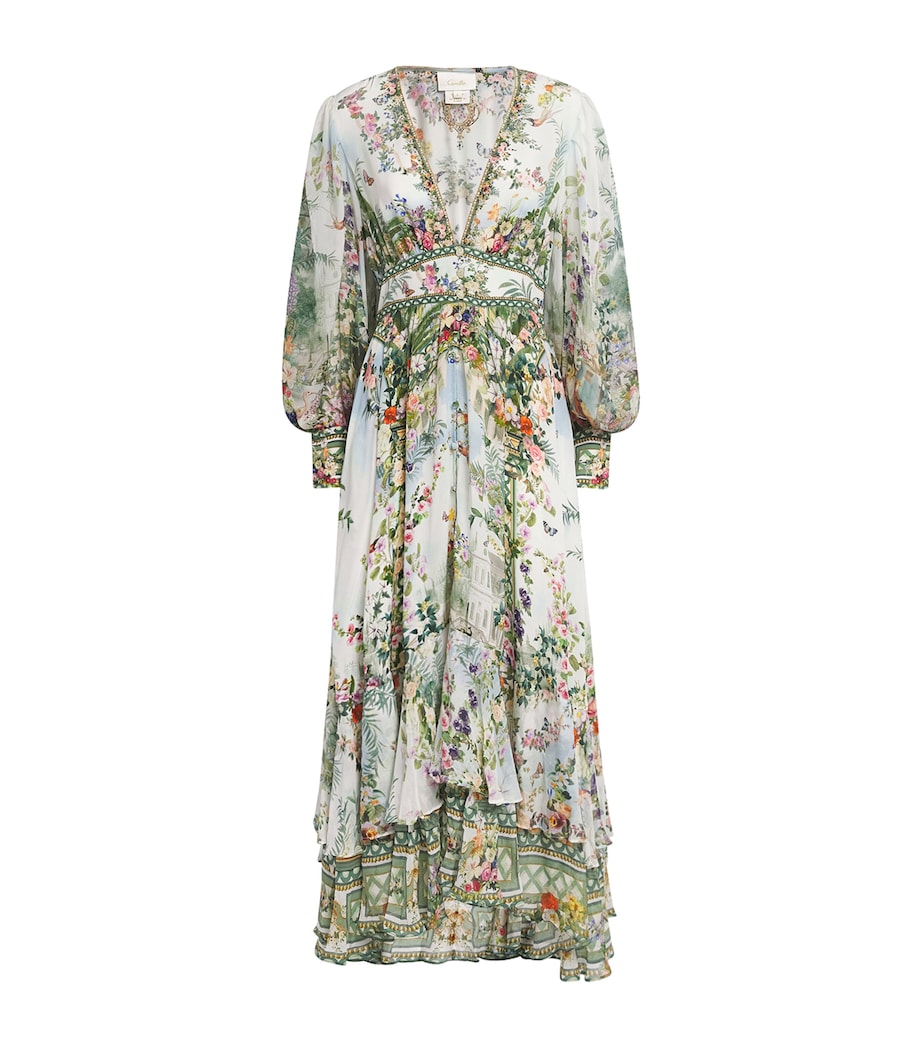 Camilla Womens Silk Art for the Empress Midi Dress Art For The Empress Image 1