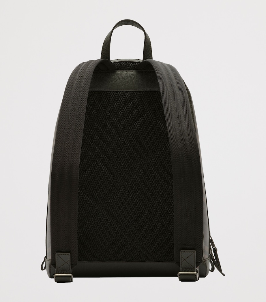 Burberry Canvas City Check Backpack Dark Brown Image 4