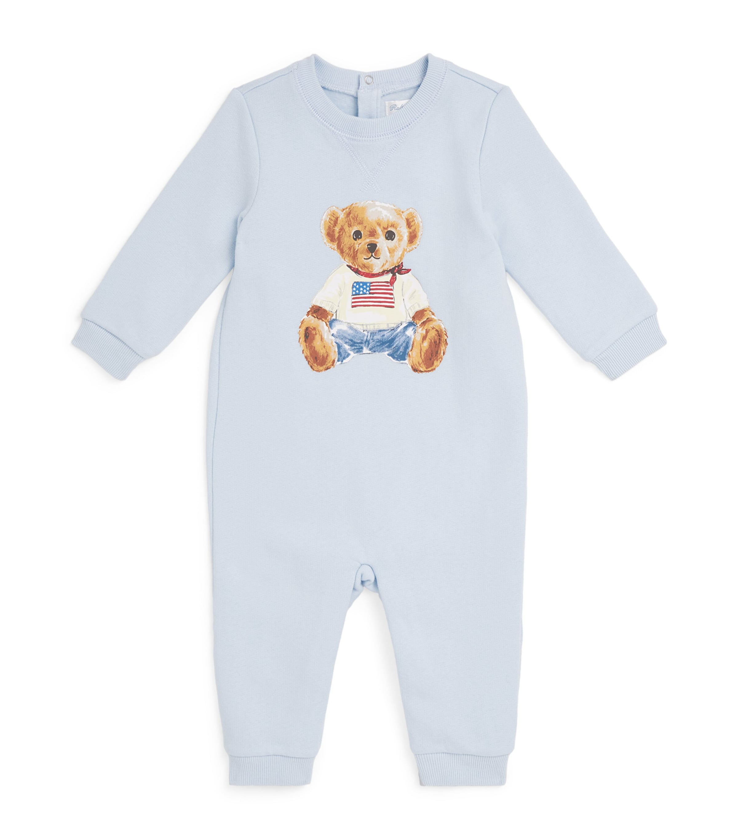 Ralph Lauren Kids Polo Bear All-In-One (3-9 Months) Beryl Blue Image 1