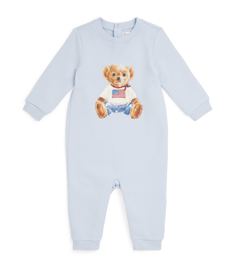 Ralph Lauren Kids Polo Bear All-In-One (3-9 Months) Beryl Blue Image 1