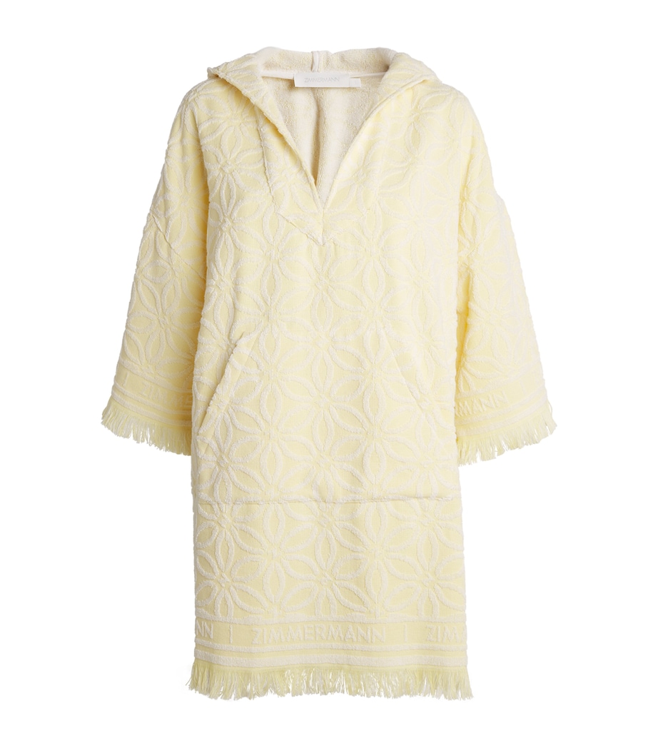 Cotton Towelling Coco Hooded Mini Dress YLWCRM/YELLOW/CREAM Image 1