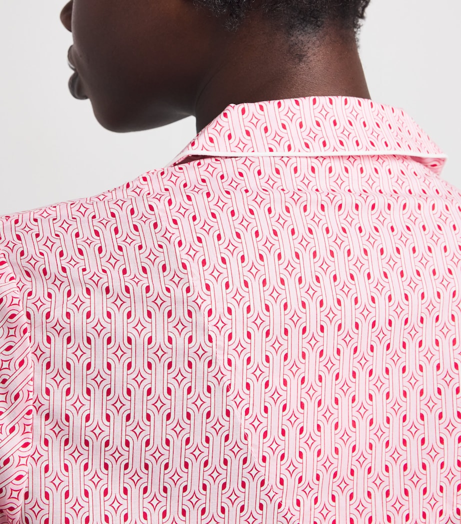 Cotton Geometric Print Nelson Pyjama Set 82 PINK Image 6