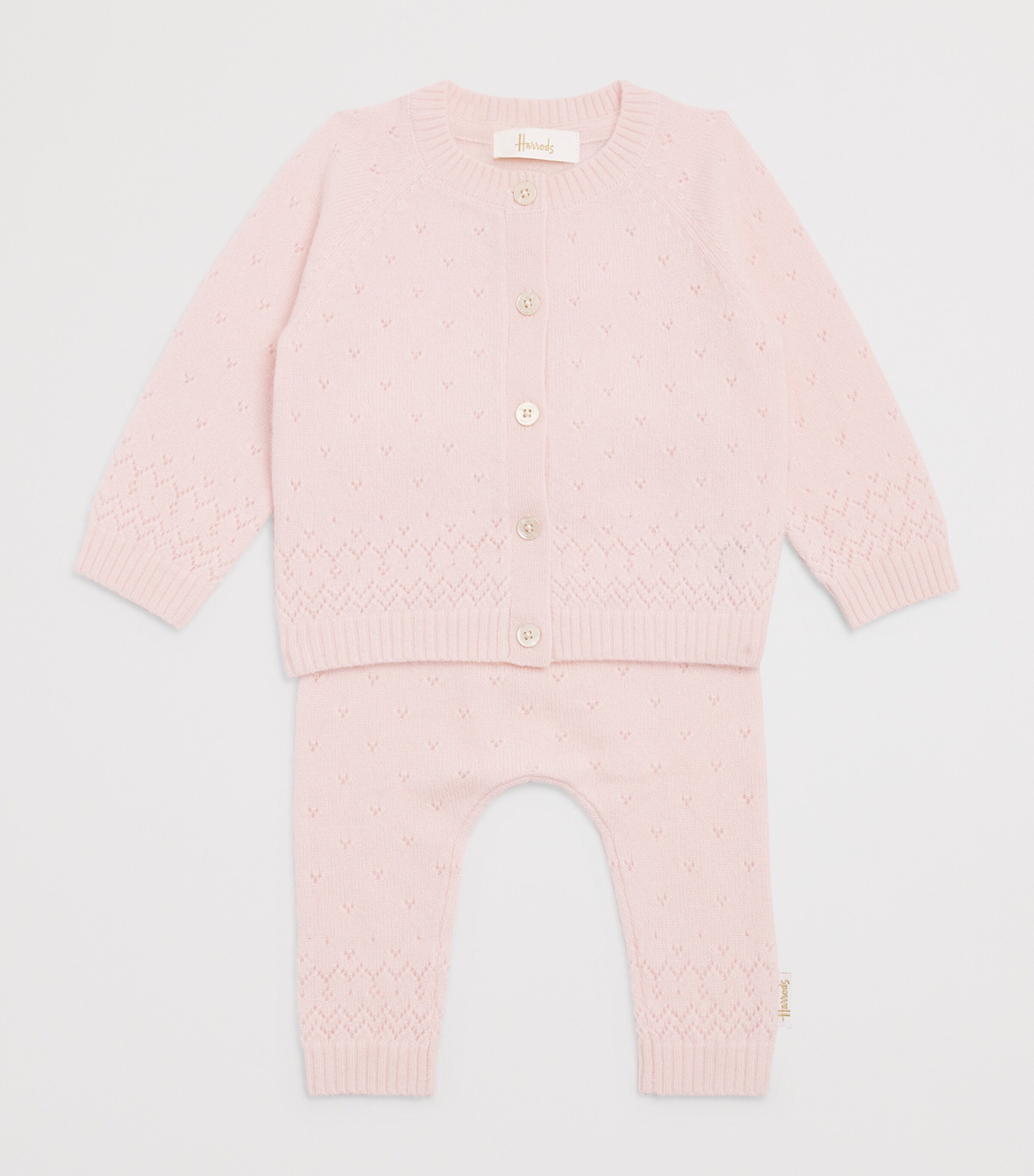Cashmere Cable-Knit Trousers (0-18 Months) PINK Image 3