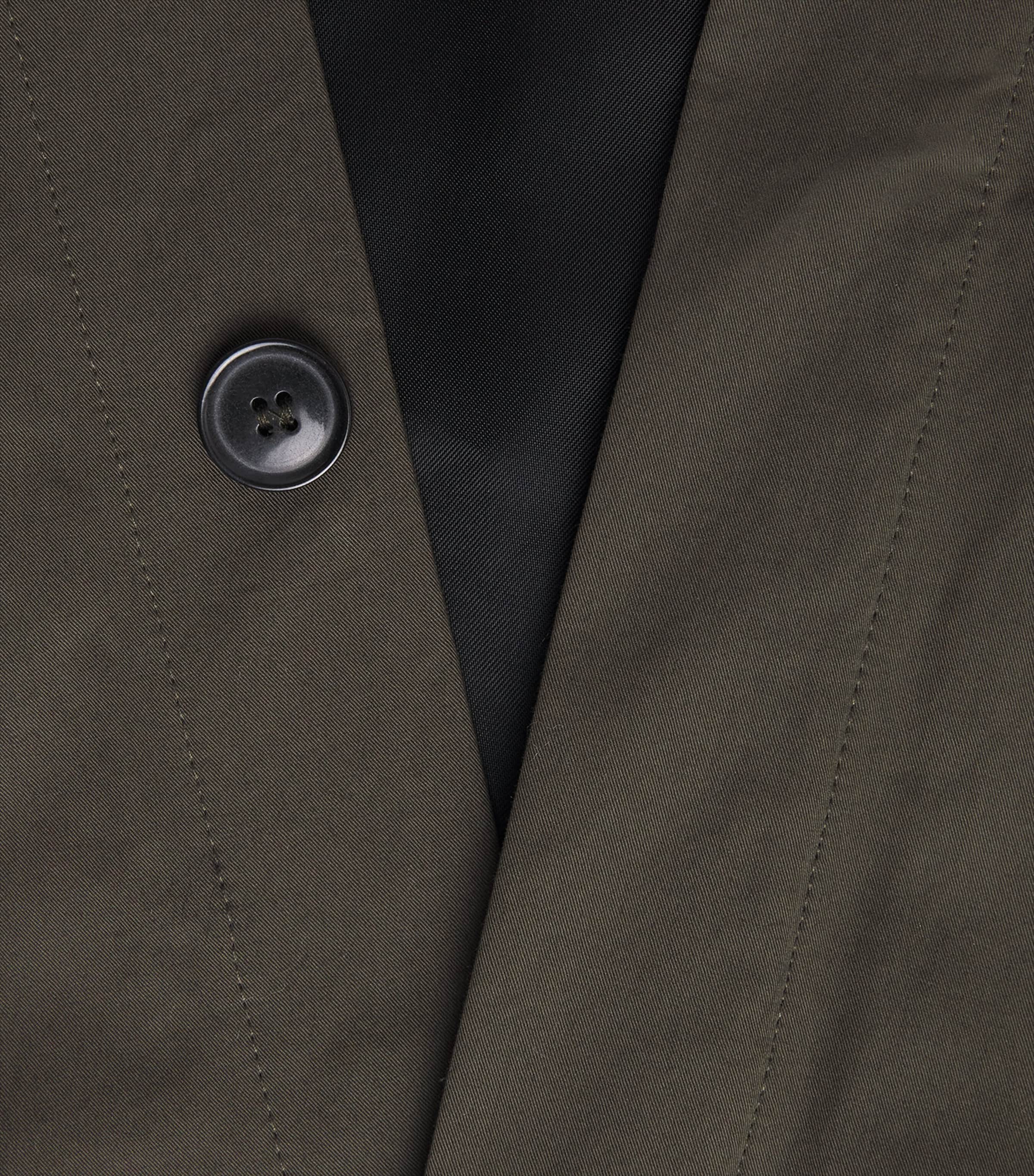 FRAME Womens Cotton Storm-Flap Trench Jacket Military Green Image 6