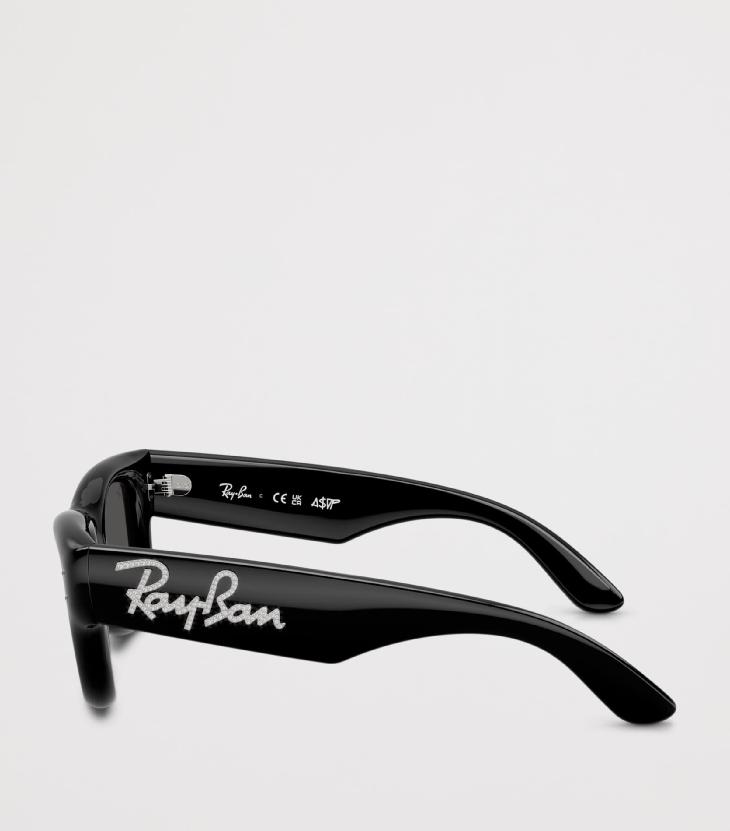 Ray-Ban Puffer Crystal Edition Wayfarer Sunglasses Black Image 3
