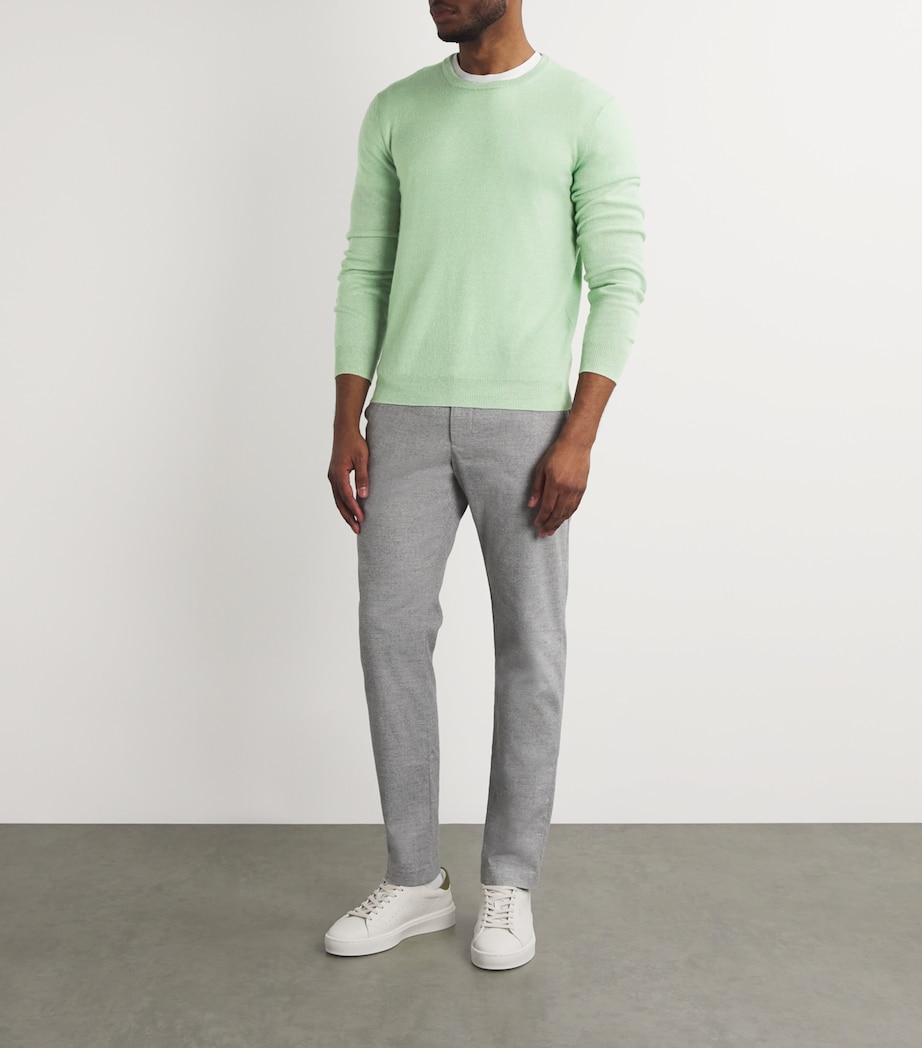 Fedeli Mens Cashmere-Linen Sweater Image 2