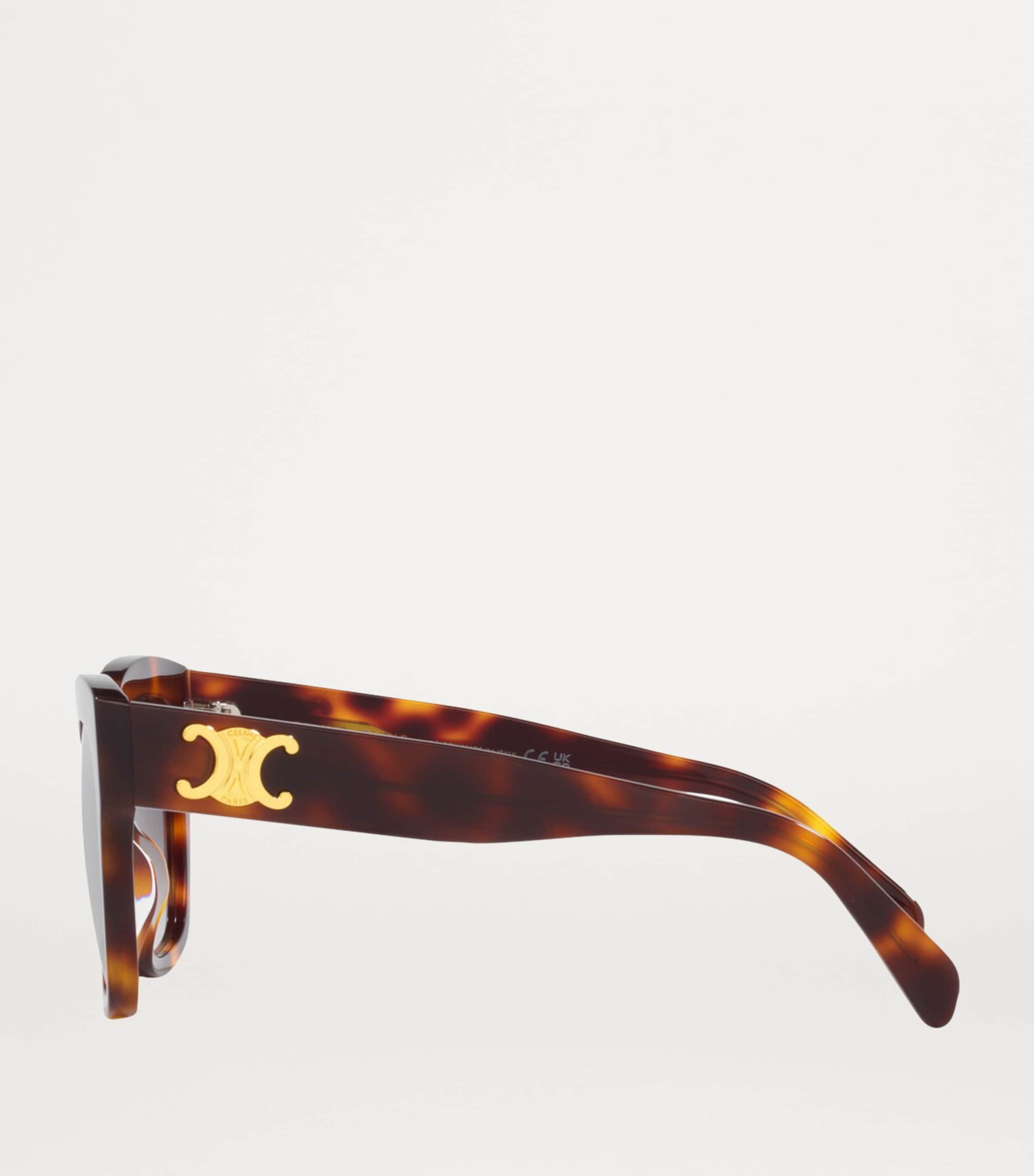 Celine Tortoiseshell Triomphe Square Sunglasses Image 3
