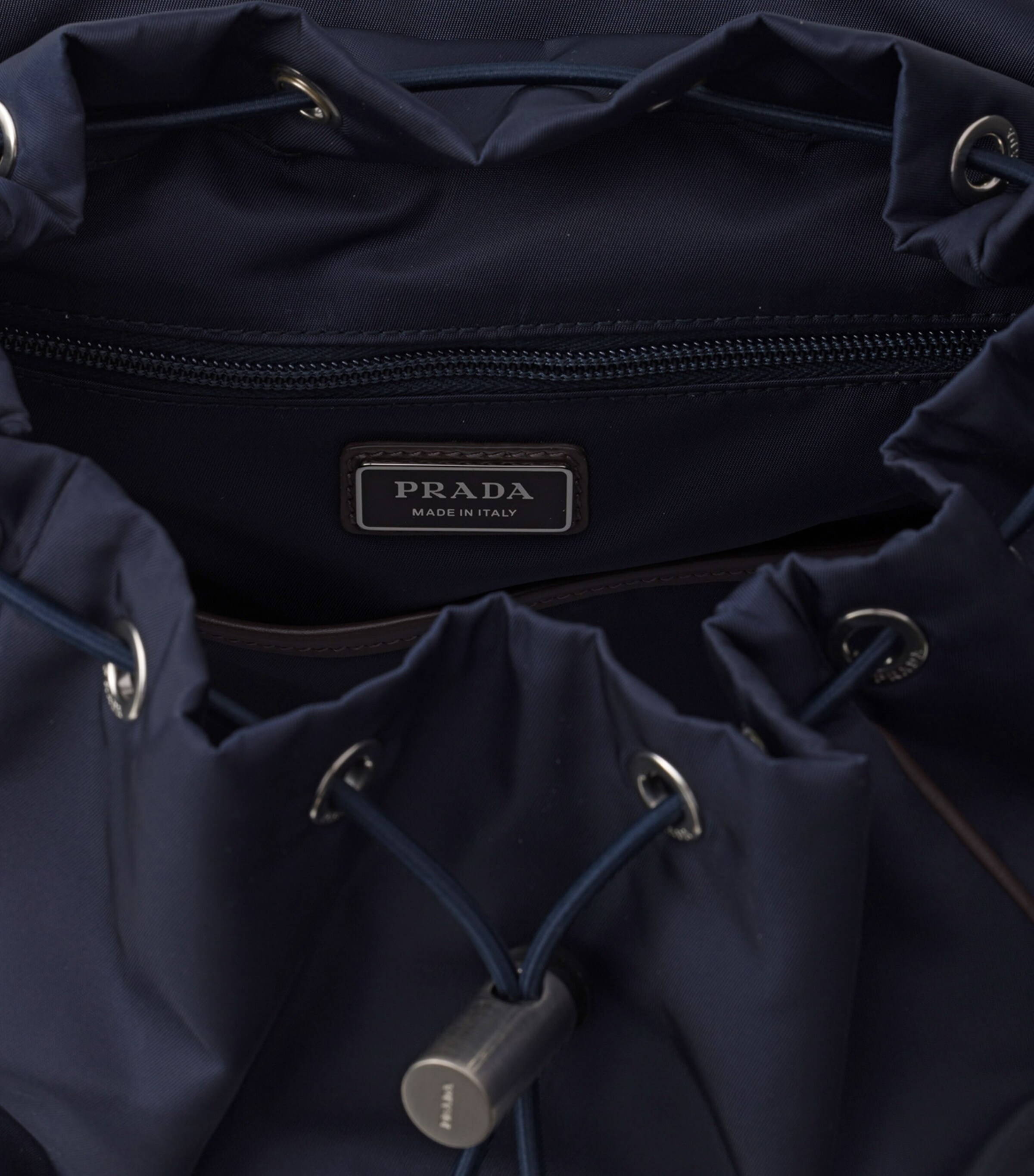 Re-Nylon and Leather Backpack F0C1B Image 5