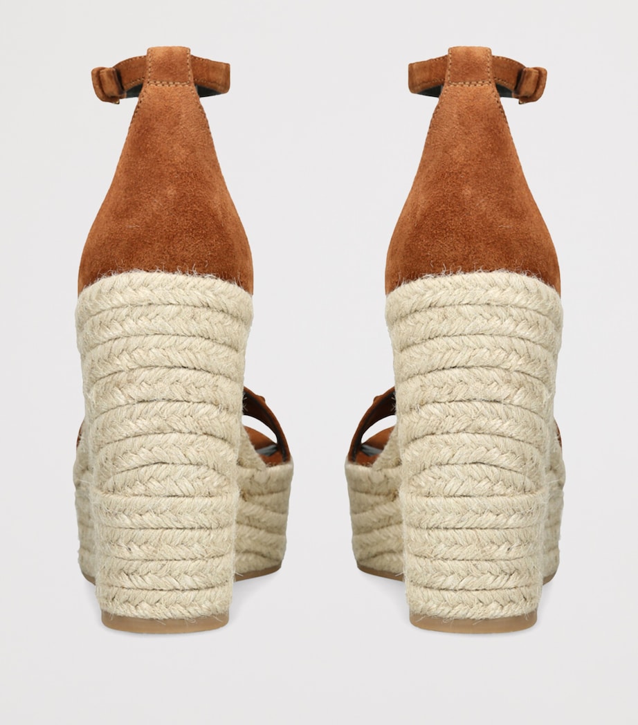 Leather Espadrille Wedges 120 BROWN/OTH Image 2