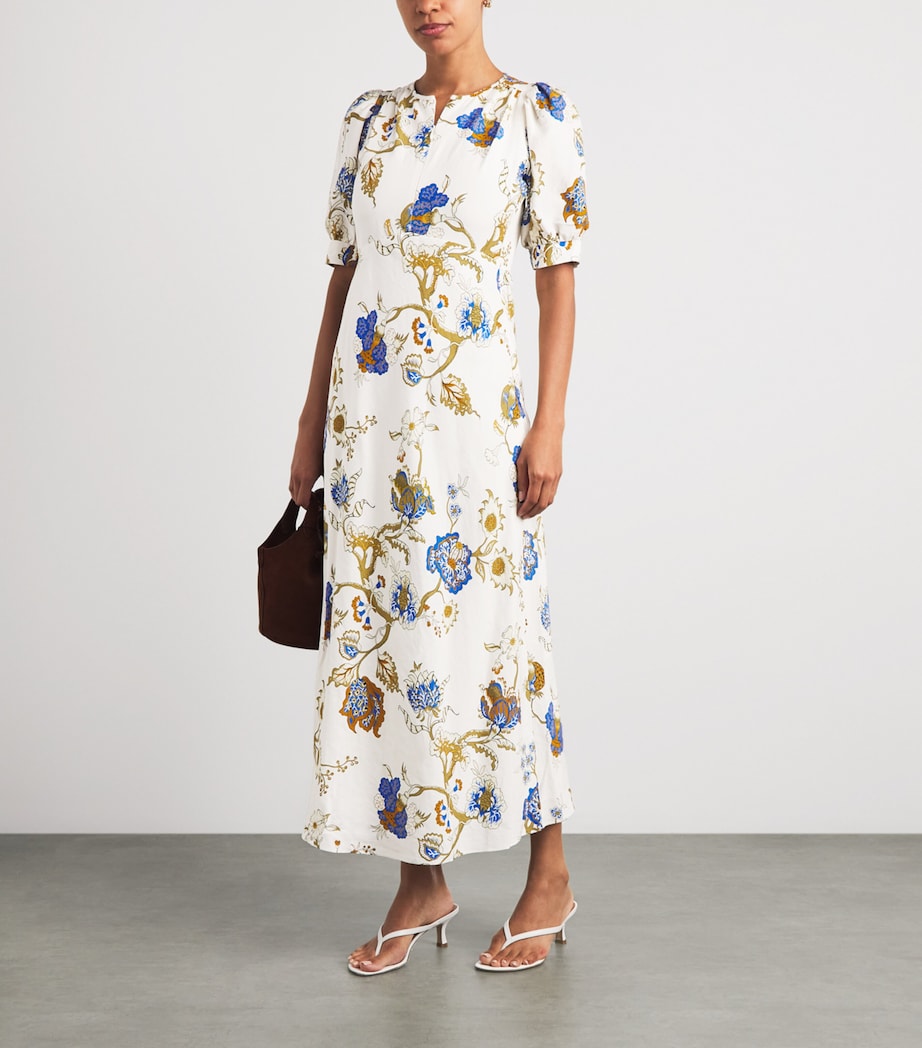 ME+EM Womens Floral Print Maxi Dress Light Cream/multi Image 2
