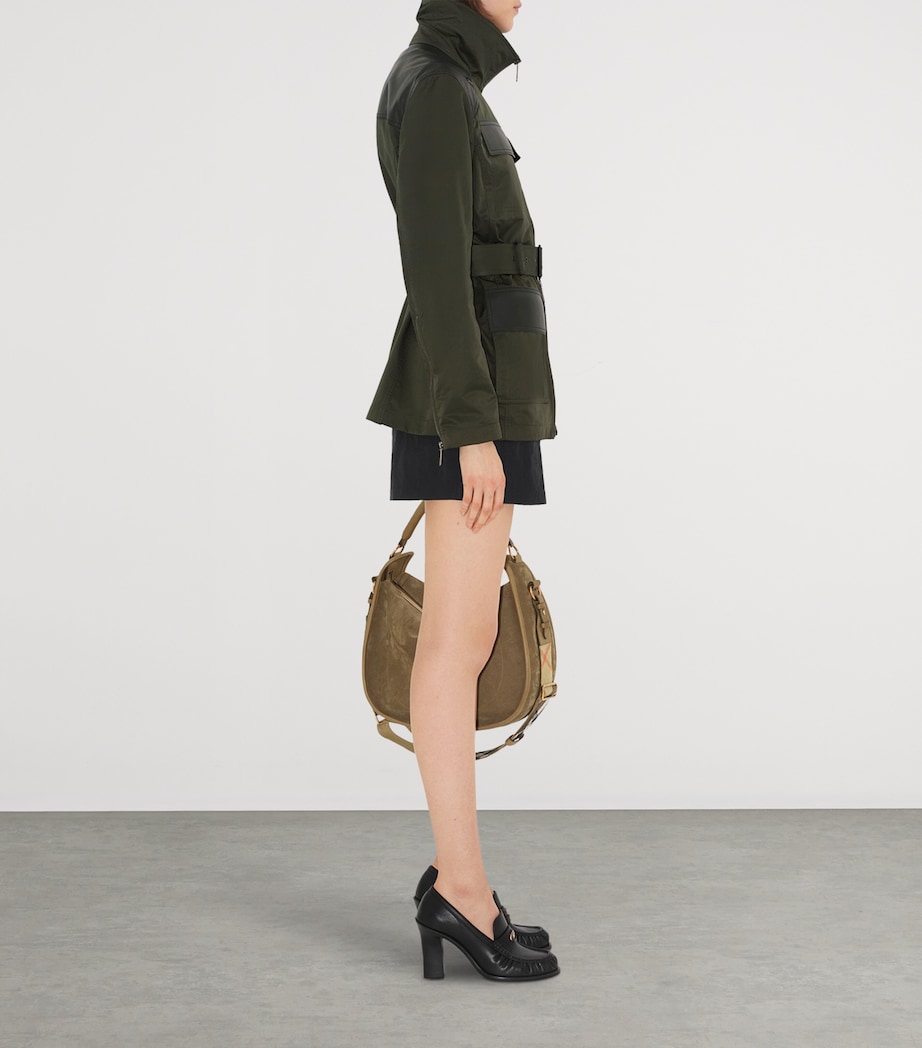 Leather-Trim Field Jacket SHALE Image 3