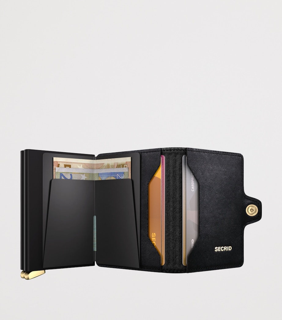 Leather Diamond-Embossed Twinwallet BLACK Image 4