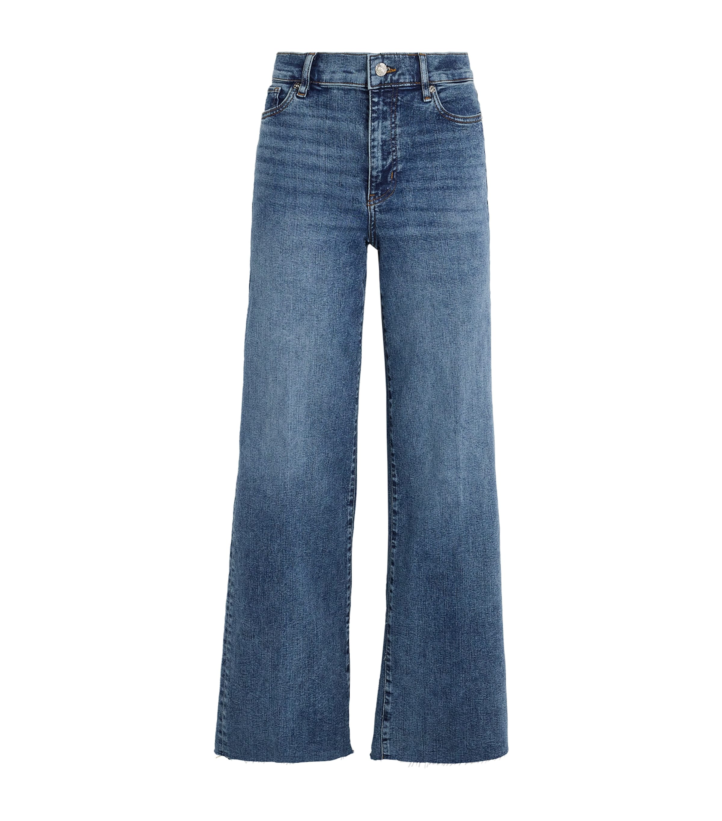 Frame Le Slim Palazzo Wide-leg Jeans In Blue