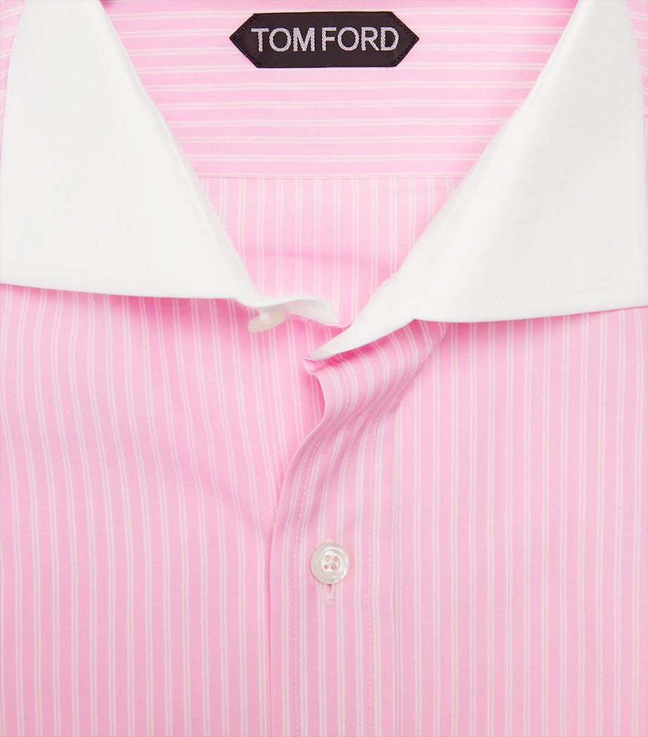 TOM FORD Mens Cotton Stripe Shirt Pwa Image 6