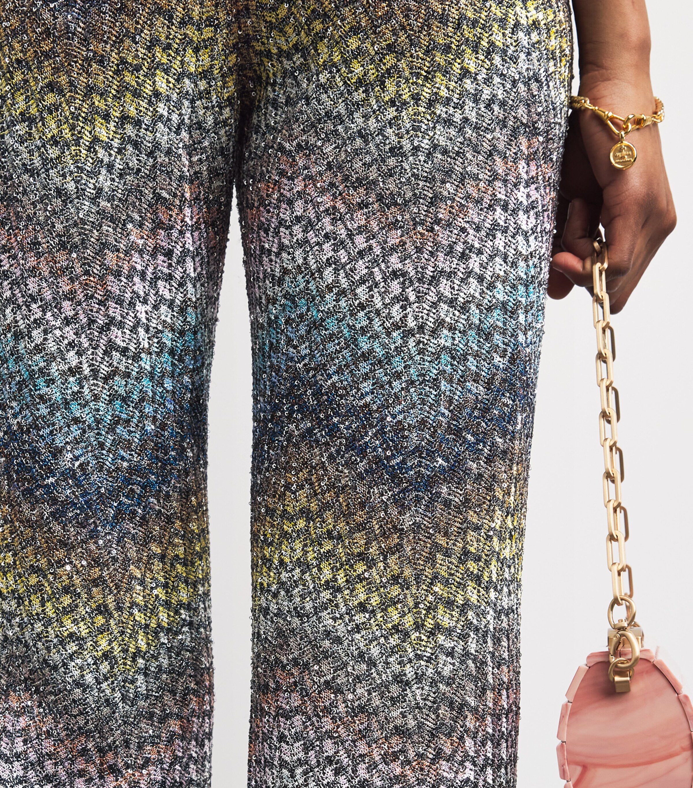 Missoni Womens Knitted Wide-Leg Trousers Smsns Mlt Bl Ylw Vlt Image 3