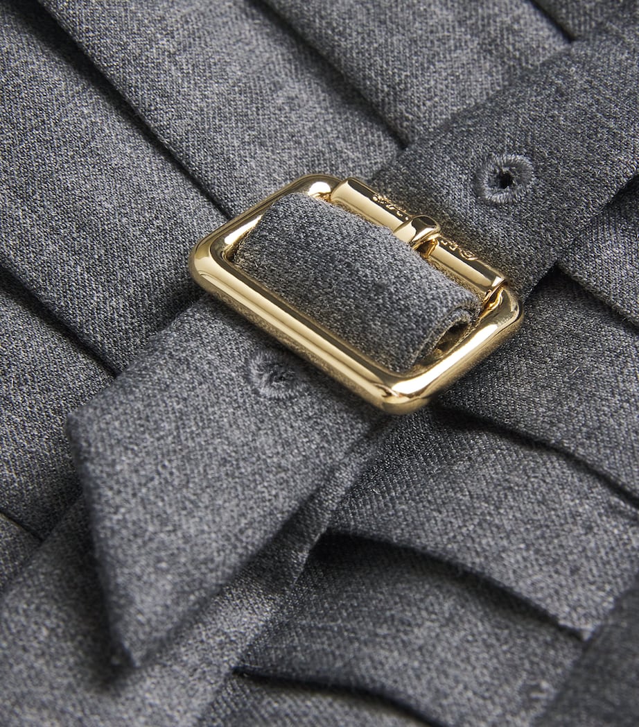 Pleated Mini Skirt GREY Image 5