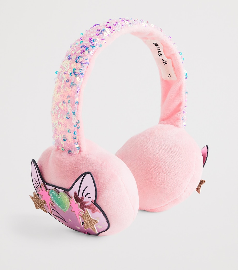 Embellished Cat Earmuffs PEACH Image 2