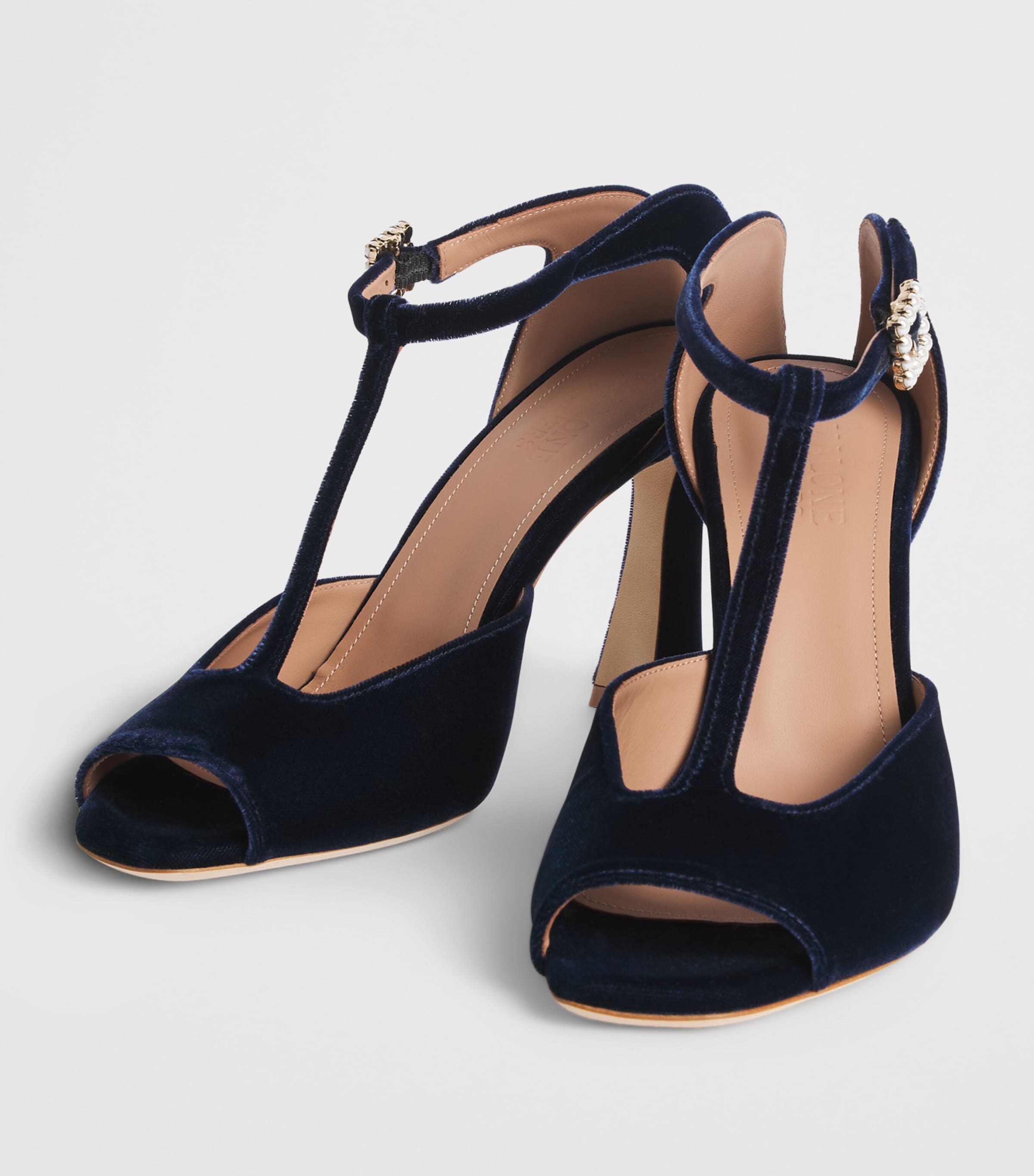 Malone Souliers Velvet Nomi Heeled Sandals 90 Midnight Image 3