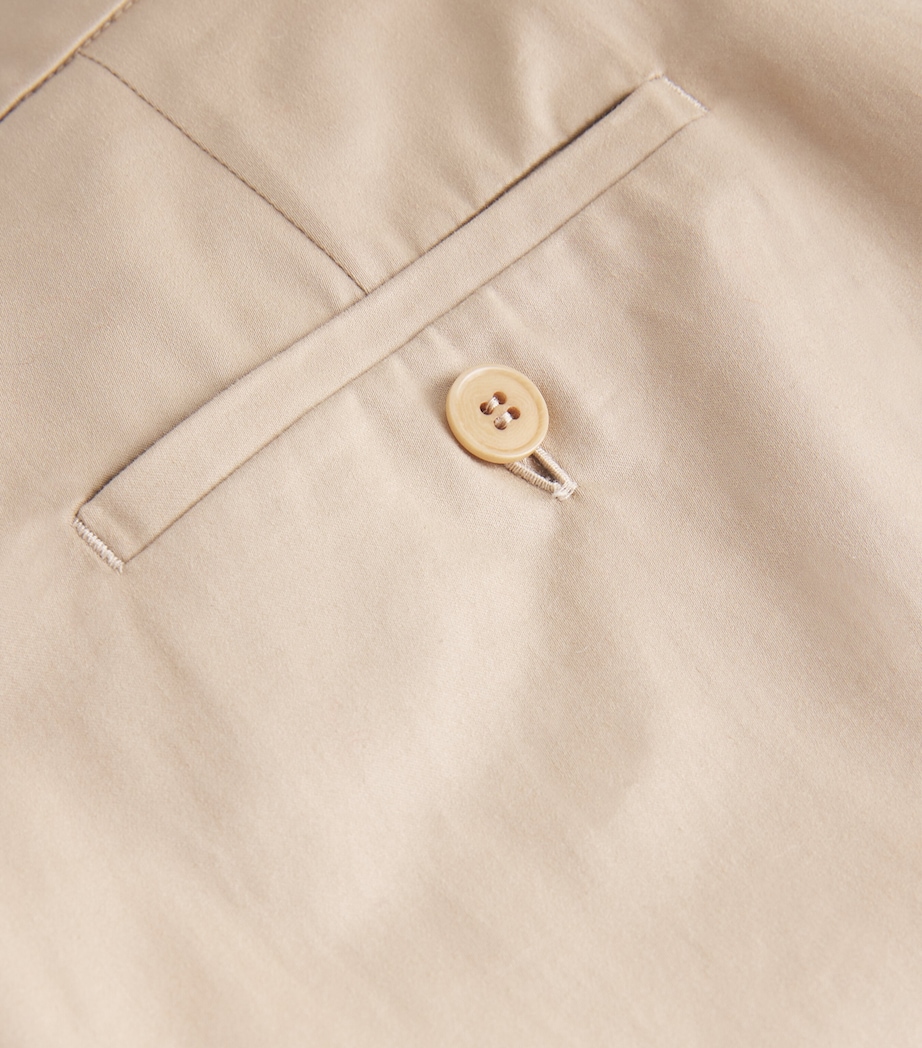 Cotton Straight Trousers BEIGE Image 5