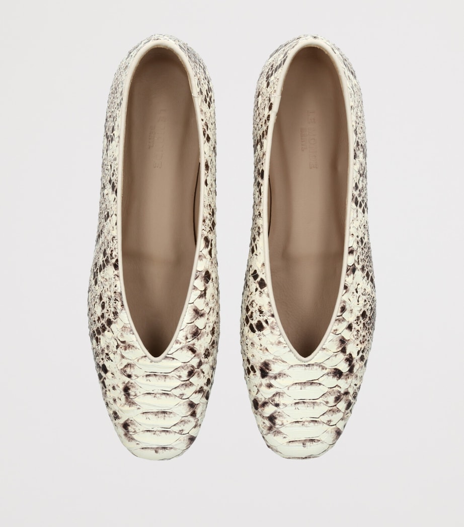 Le Monde Beryl Snakeskin-Effect Regency Ballet Flats Mult/other Image 4