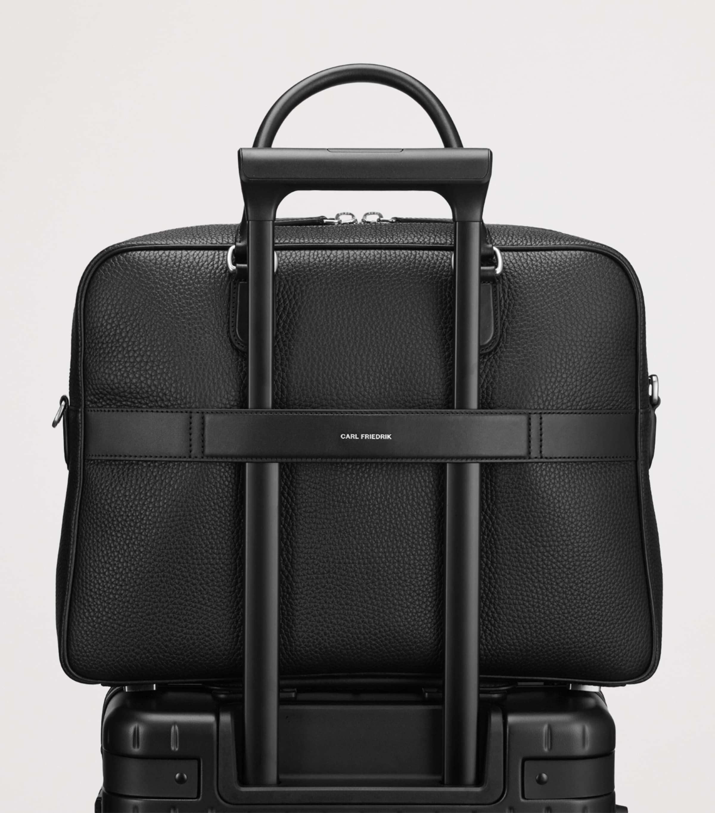 Leather Dunloe Briefcase BLACK Image 4
