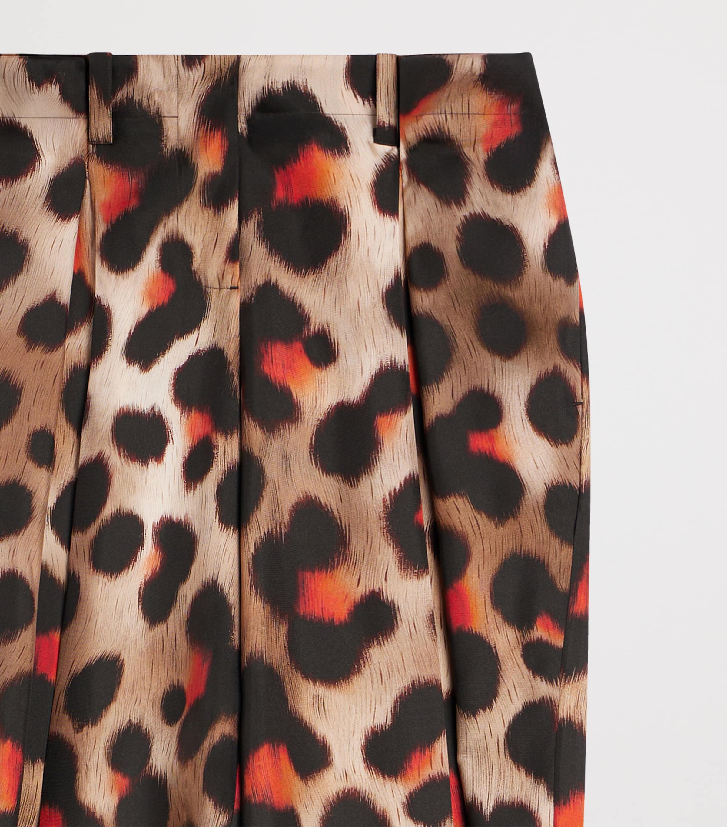 Givenchy Womens Silk Leopard Tailored Trousers Image 7