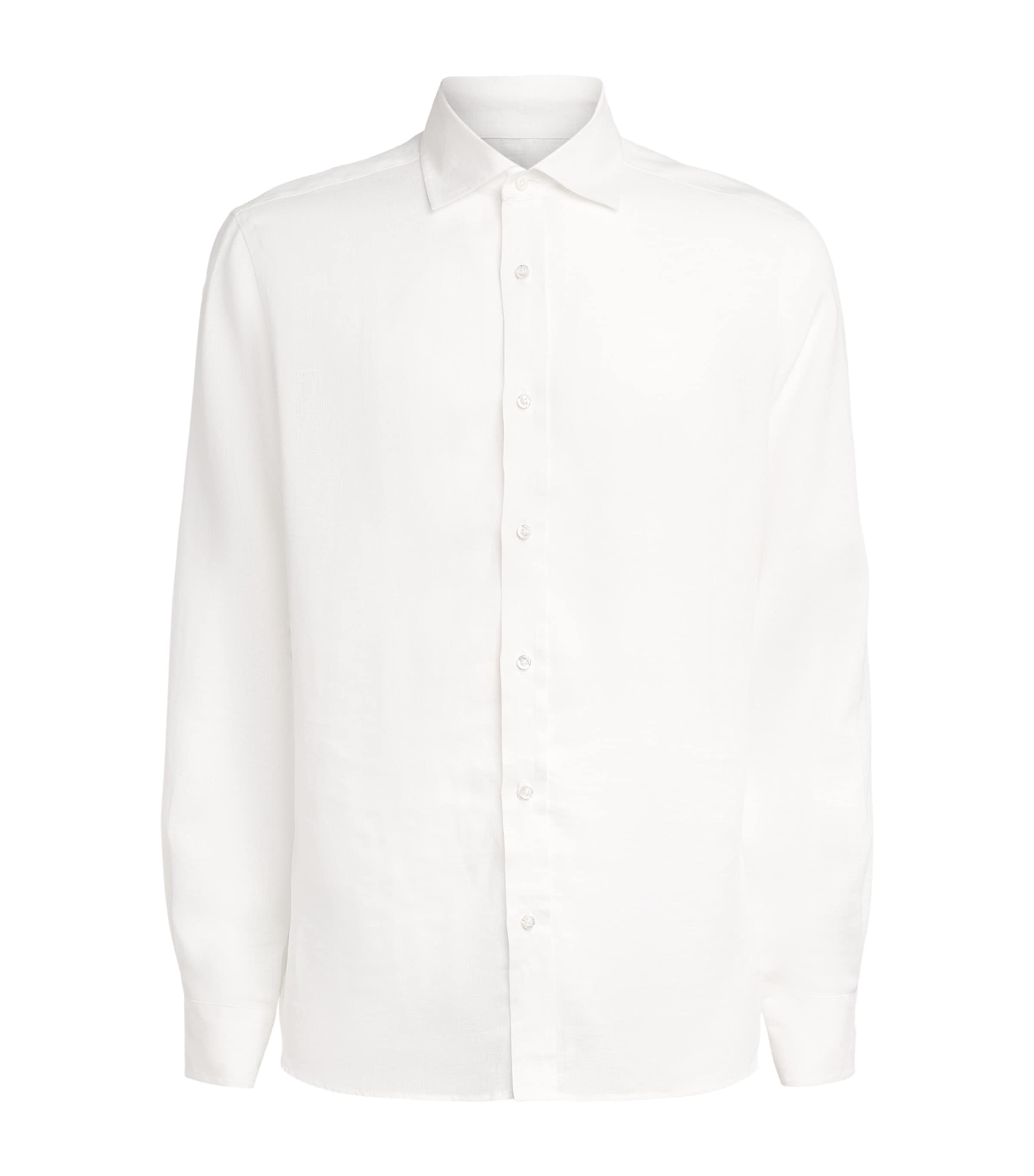 Ralph Lauren Purple Label Mens Linen Shirt Optic White Image 1